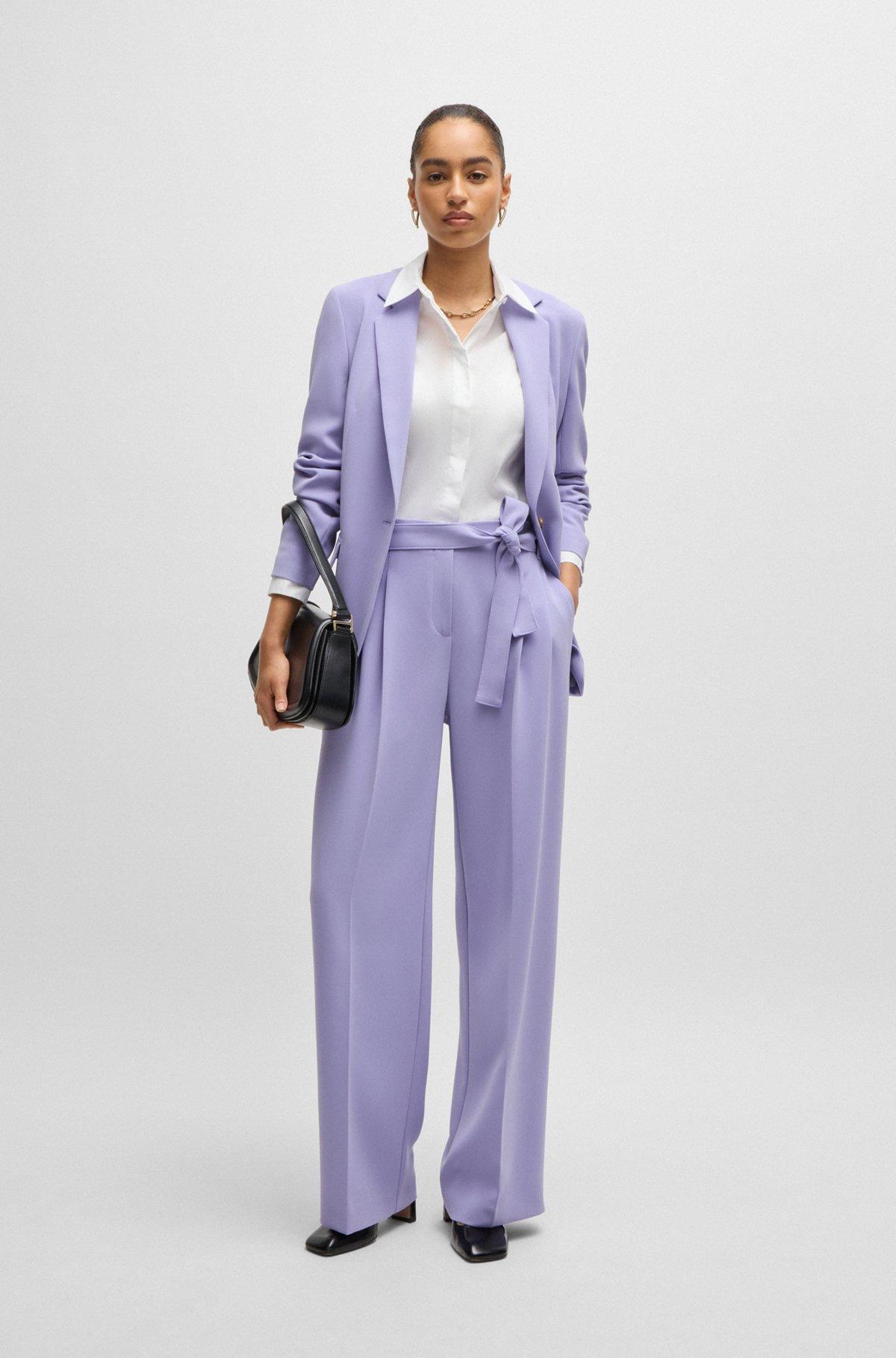 Regular-fit blazer in crease-resistant crepe Product Image