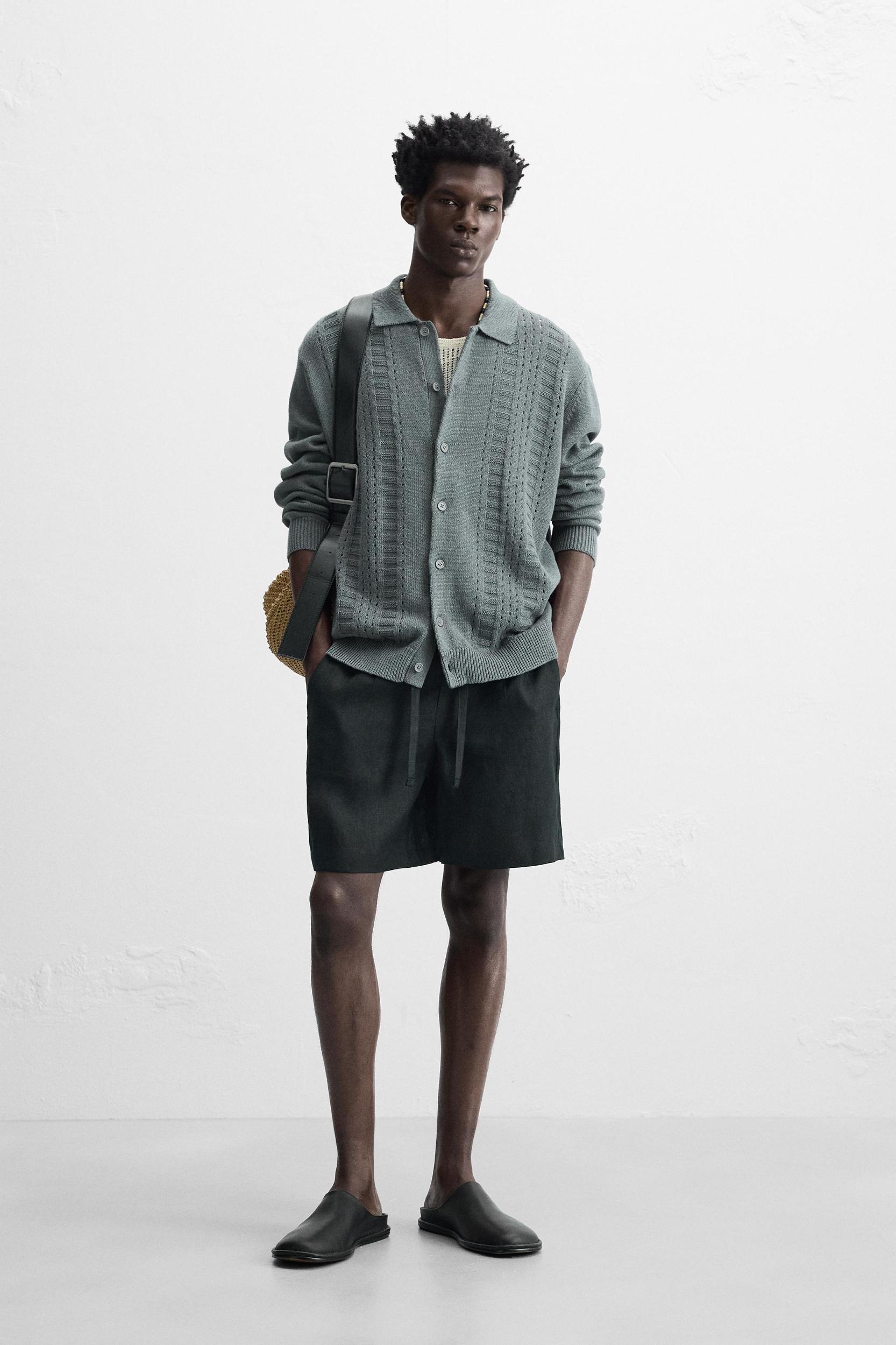 OPENWORK TEXTURED CARDIGAN Product Image