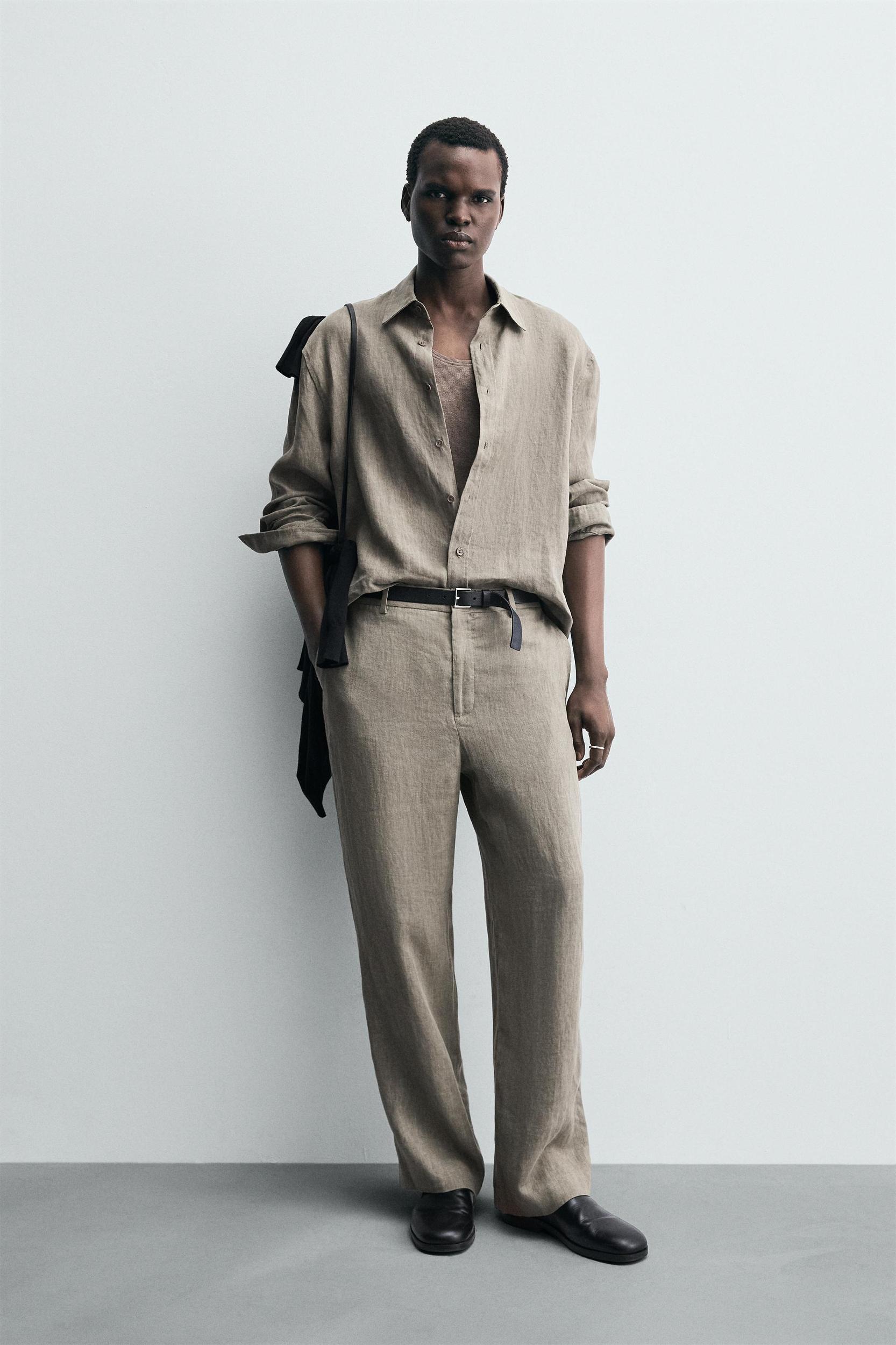 WASHED 100% LINEN SHIRT Product Image