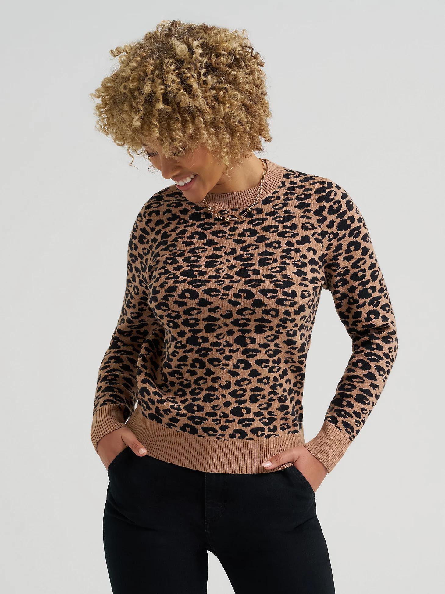 Women's Leopard Print Sweater | Women's Tops & Tees | Lee® Product Image