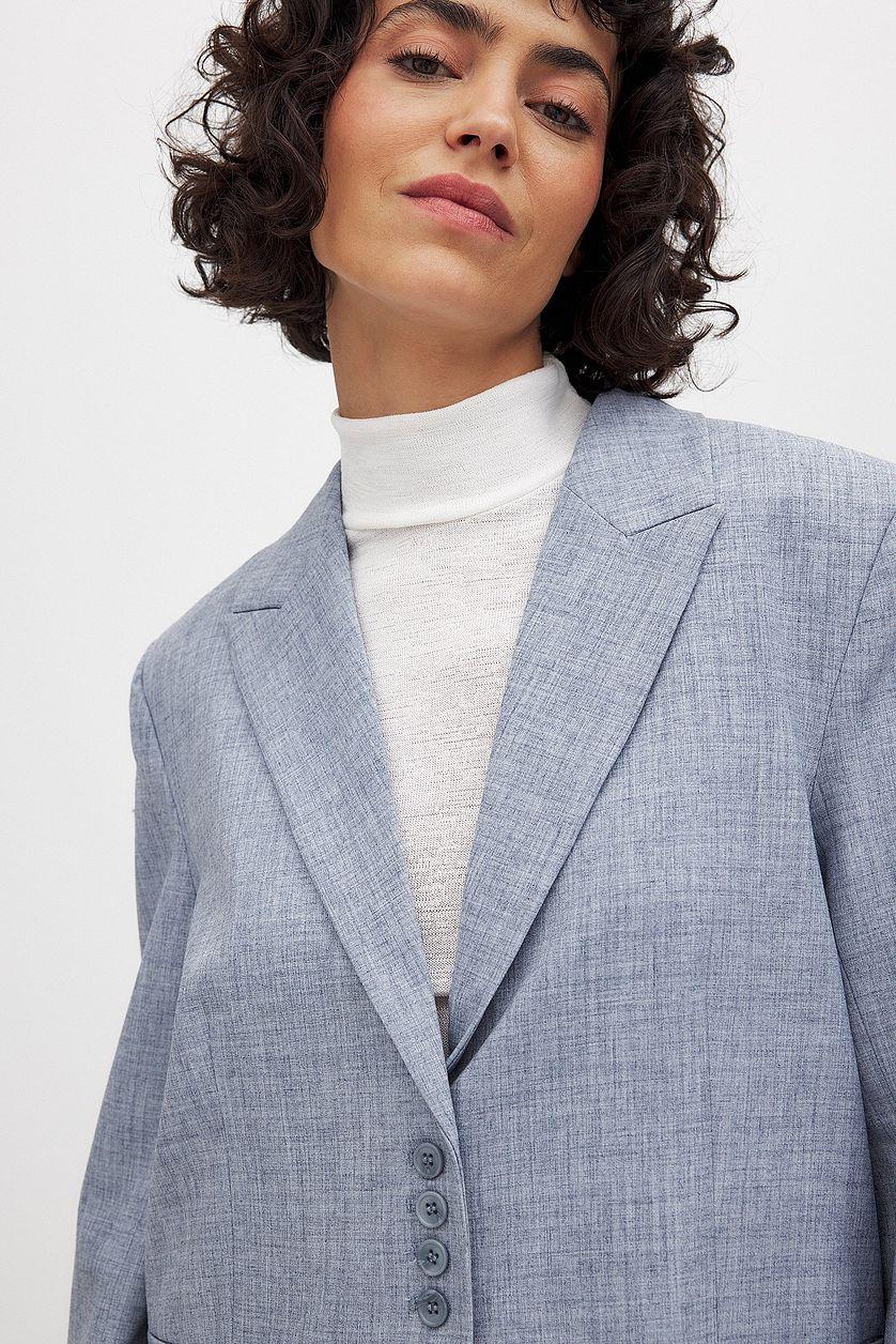 Oversized Melange Blazer Product Image