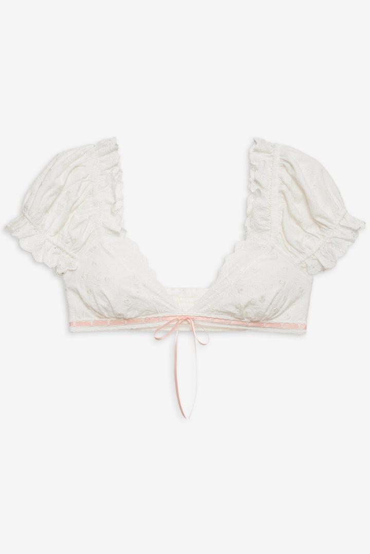 Summer Swirl Eyelet Top — White Product Image