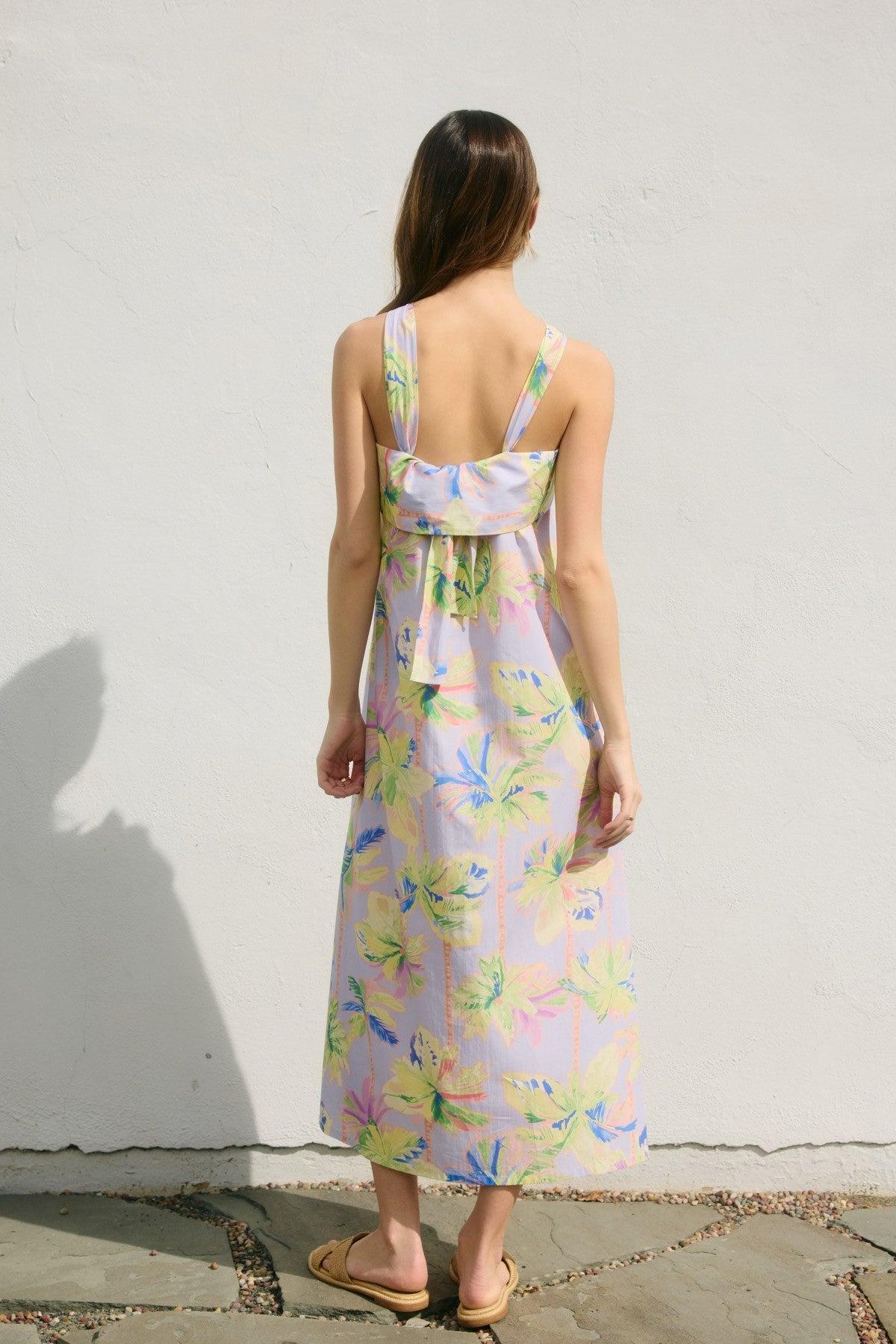 Baha Blues Palm Tree Maxi Dress Product Image