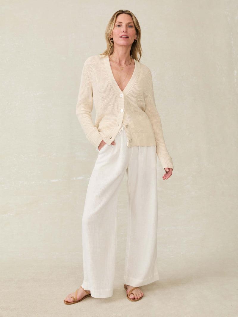 Miramar Linen Cardigan - Summer Sand Product Image