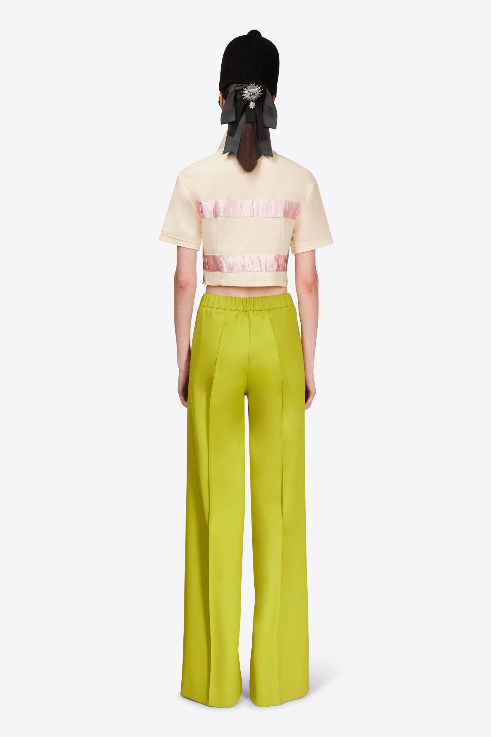 Crystal Embellished Bow Cropped Polo Product Image