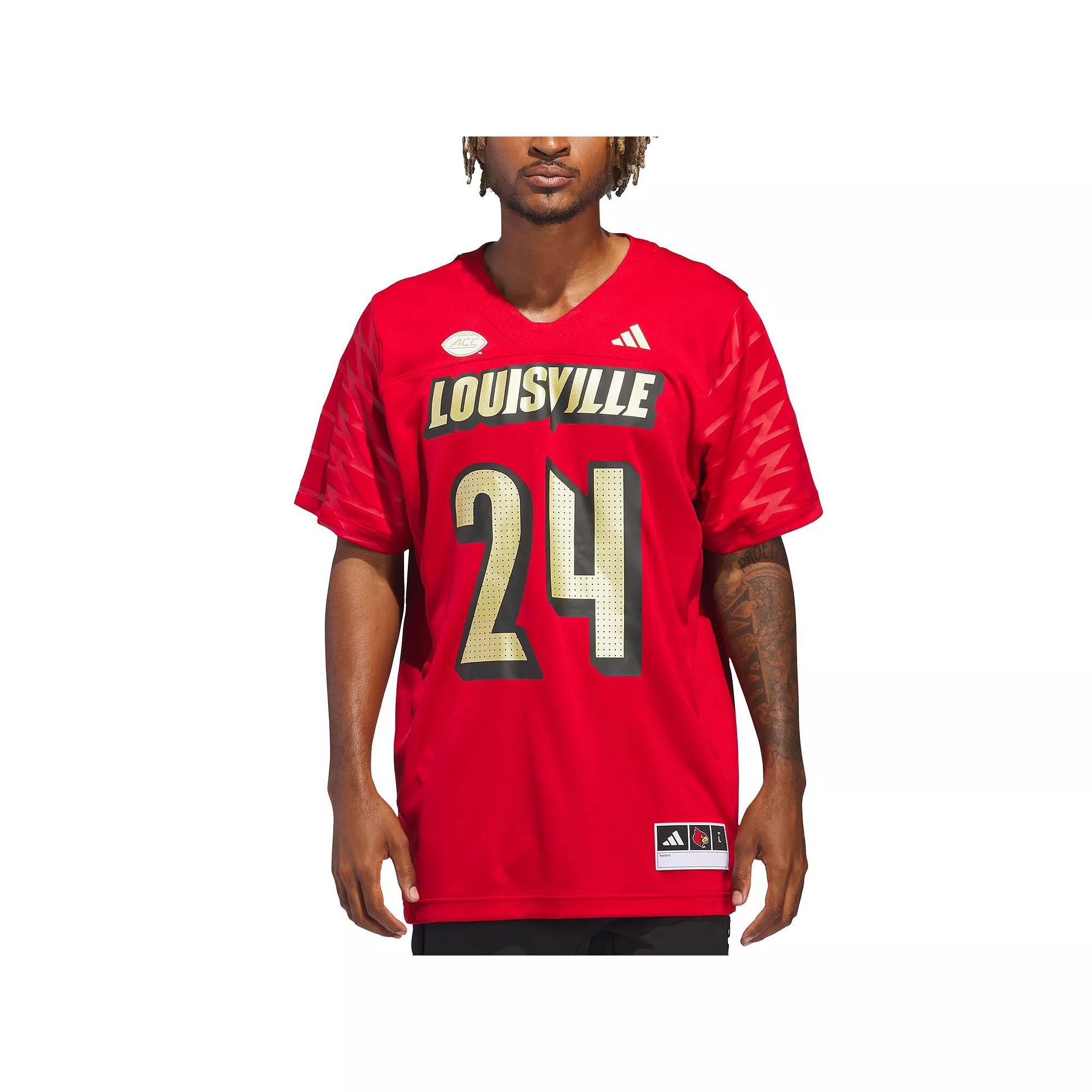 Men's adidas #24 Red Louisville Cardinals Alternate Premier Strategy Jersey,  Product Image