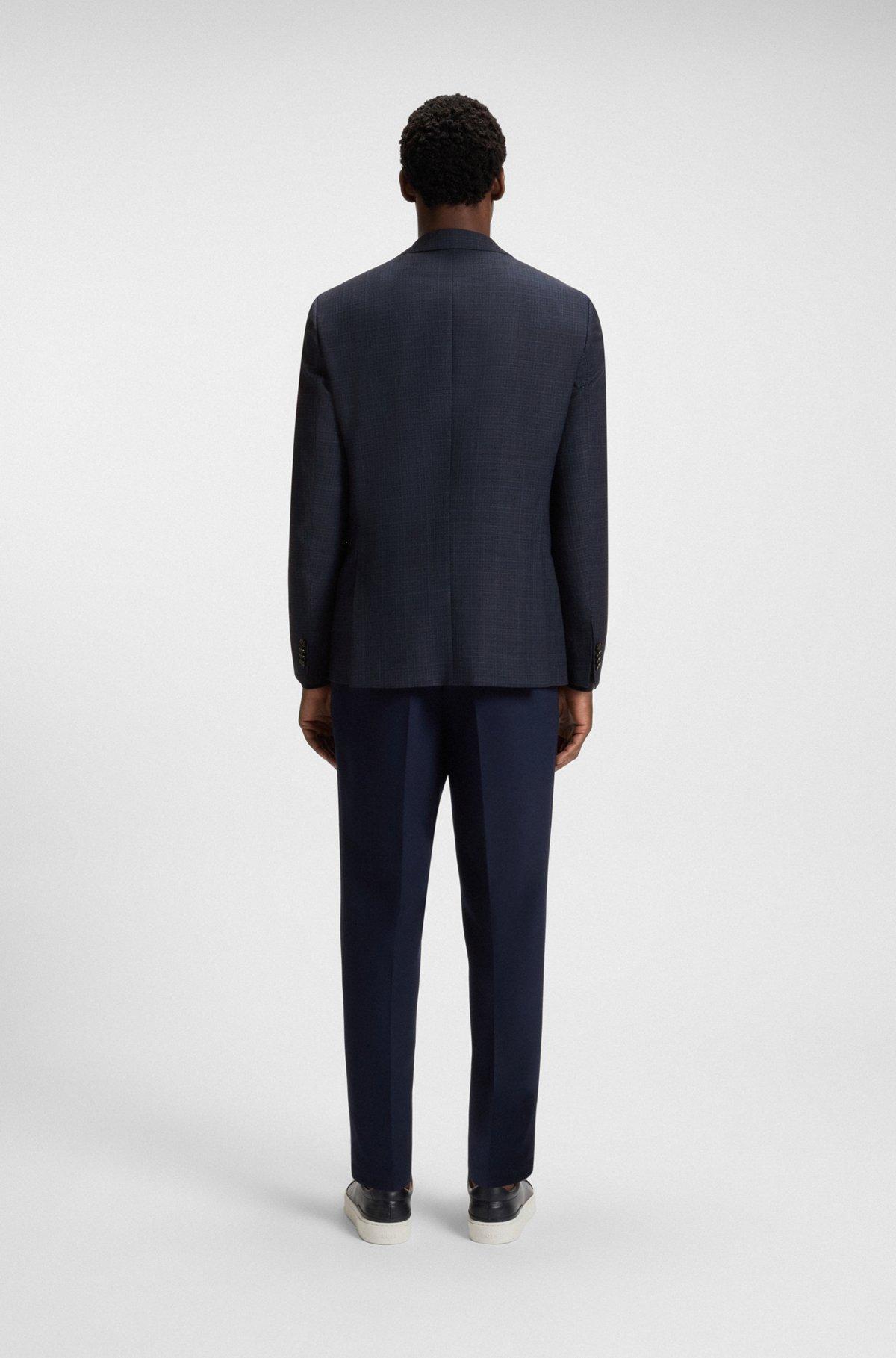 Slim-fit blazer in checked virgin wool Product Image