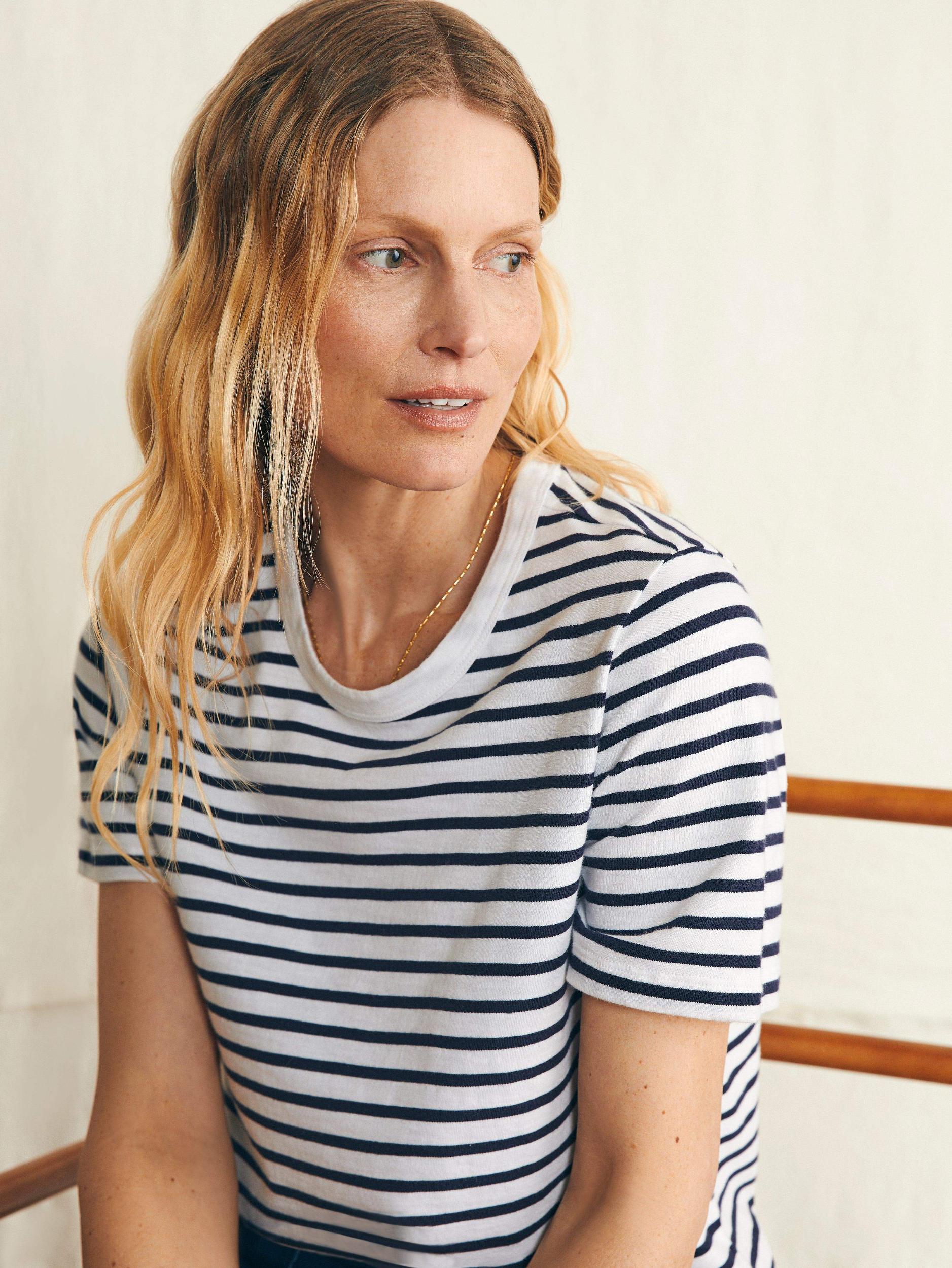Sunwashed Crew Tee - Regatta Stripe Female Product Image