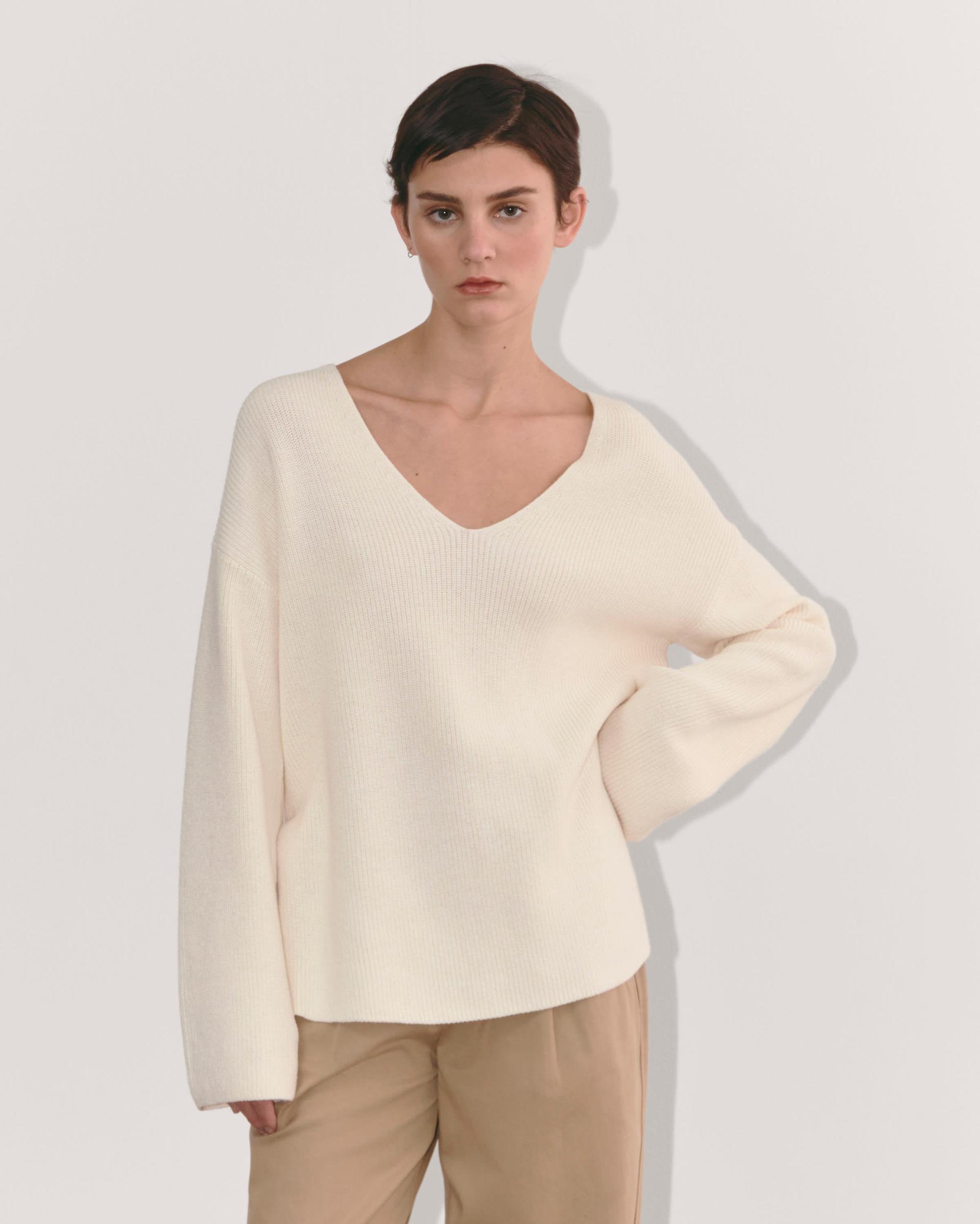 Womens Slouchy V-Neck in Everyday Cotton T-Shirt by Everlane Product Image