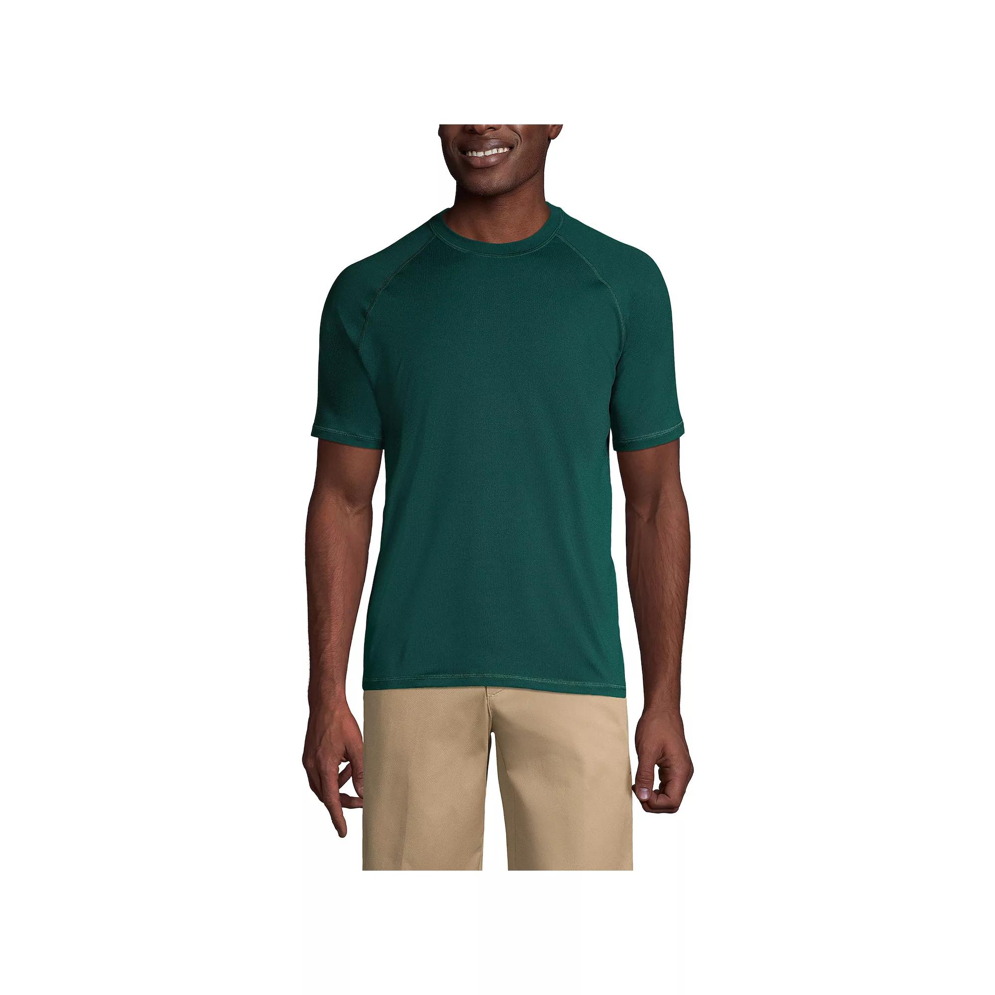 Men's Lands' End School Uniform Short Sleeve Active Tee,  Product Image