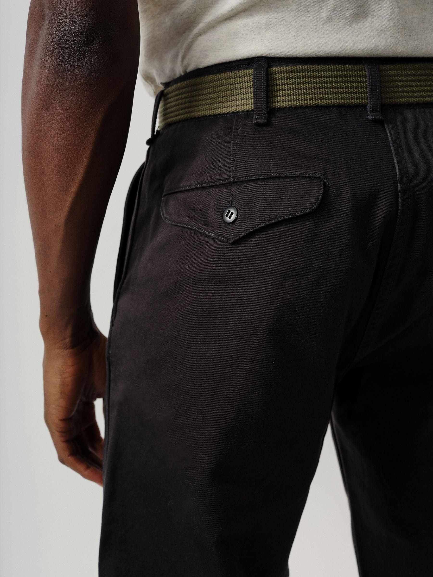 Black Paperback Twill Full Saddle Chino Product Image
