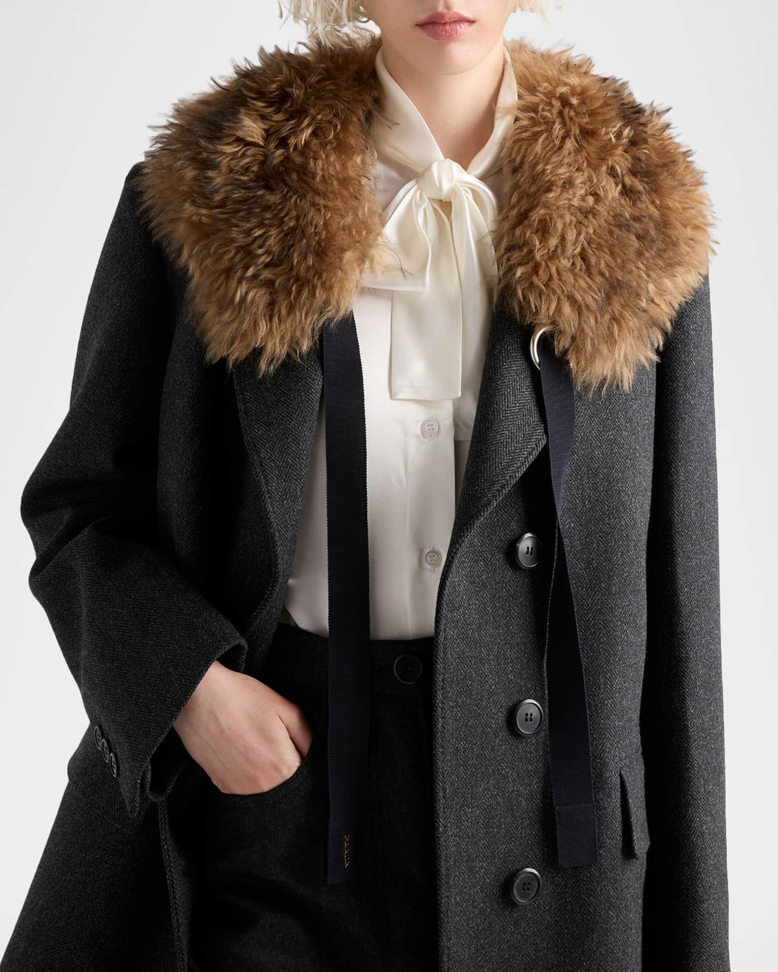 Satin Scarf Collar Shirt Product Image