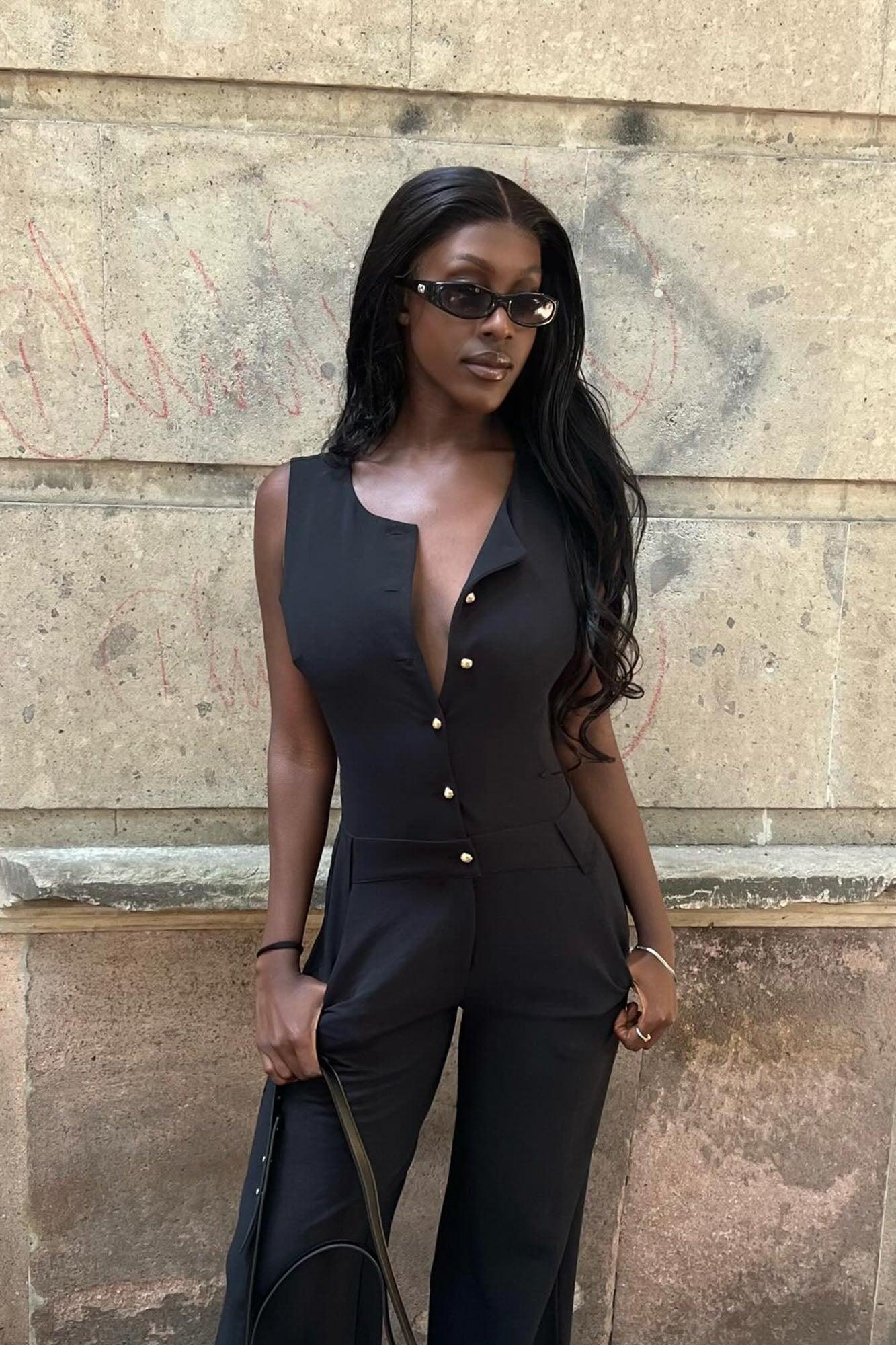 On Call Jumpsuit - Black Product Image