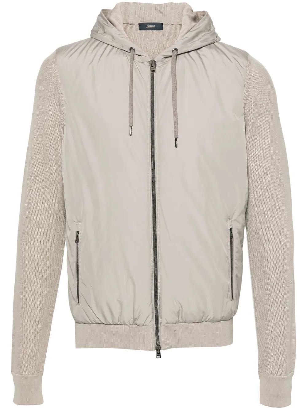 contrast-panel piqué jacket Product Image