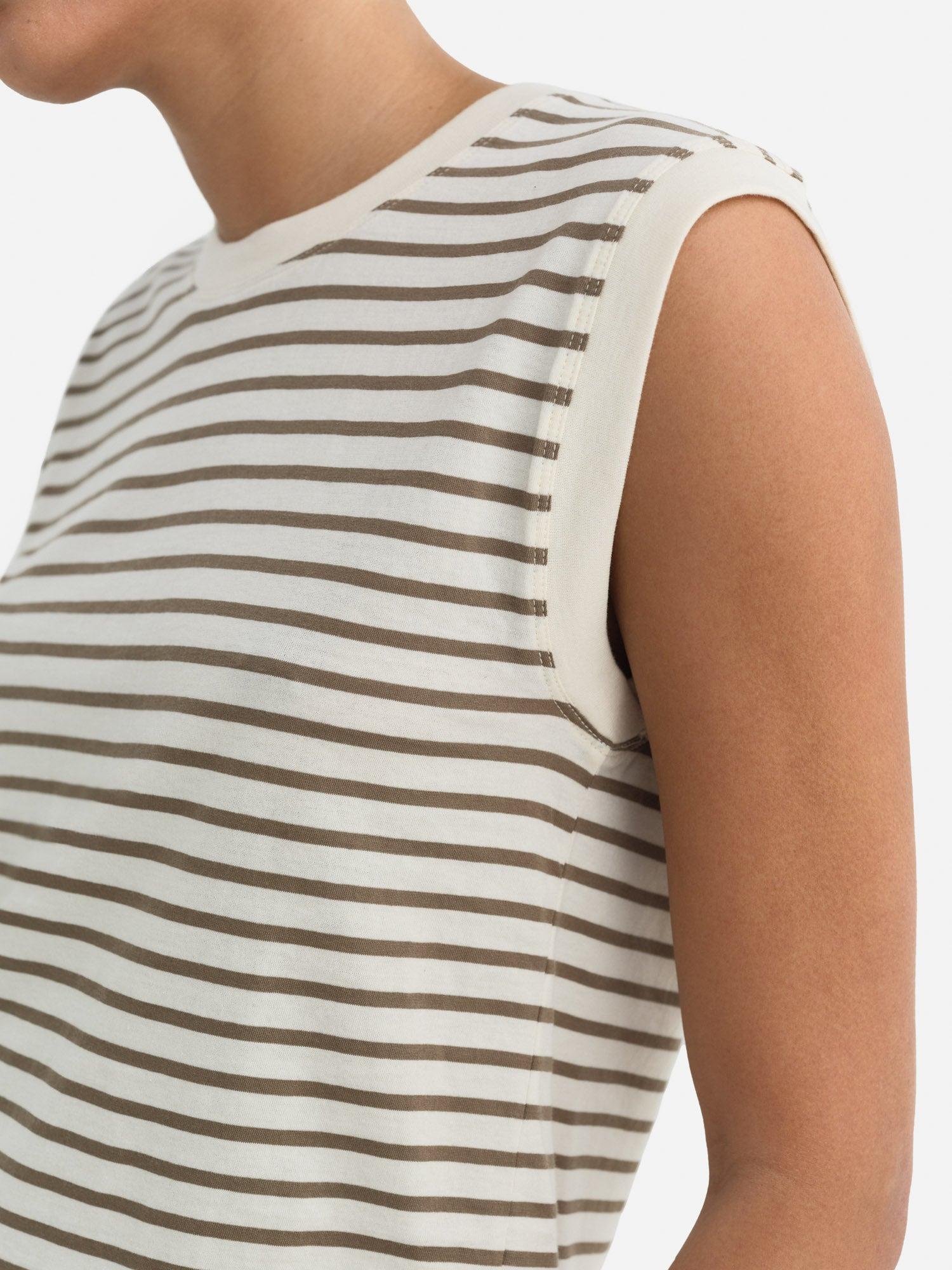 Organic Cotton Striped Muscle Tank Female Product Image