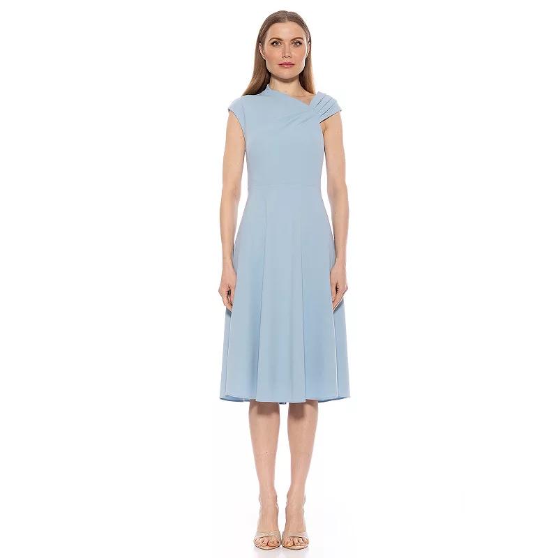 Women's ALEXIA ADMOR Mariah Asymmetrical Fit & Flare Midi Dress,  Product Image
