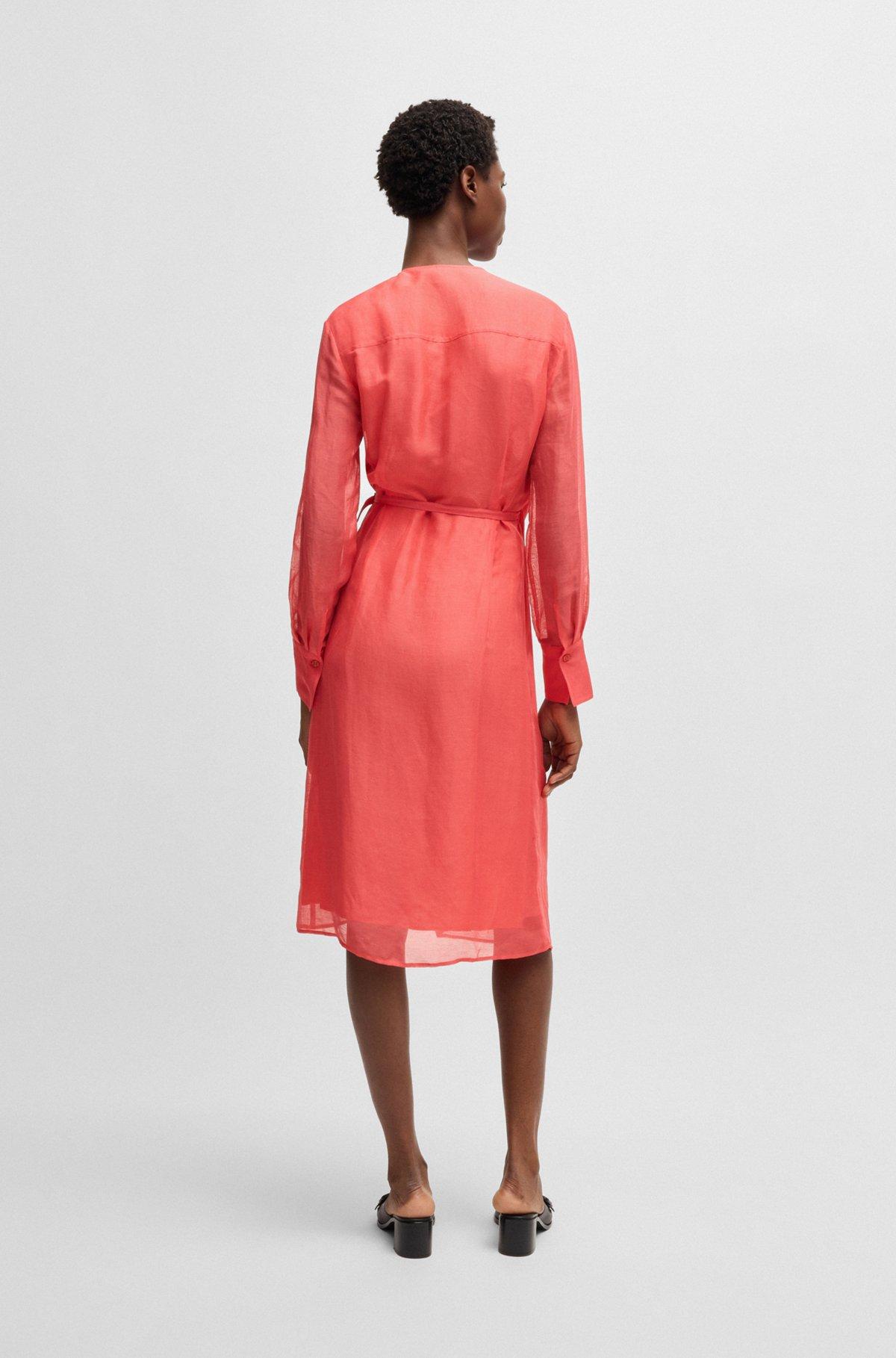 Wrap dress with sheer detailing Product Image