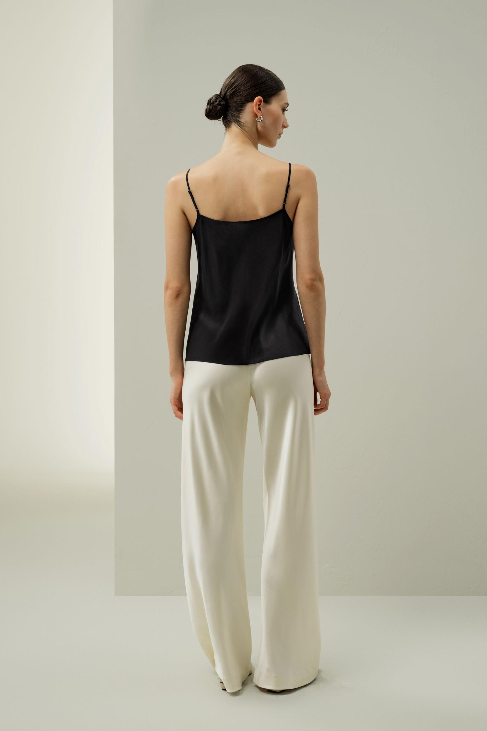 Lace-Trimmed Silk Camisole Product Image