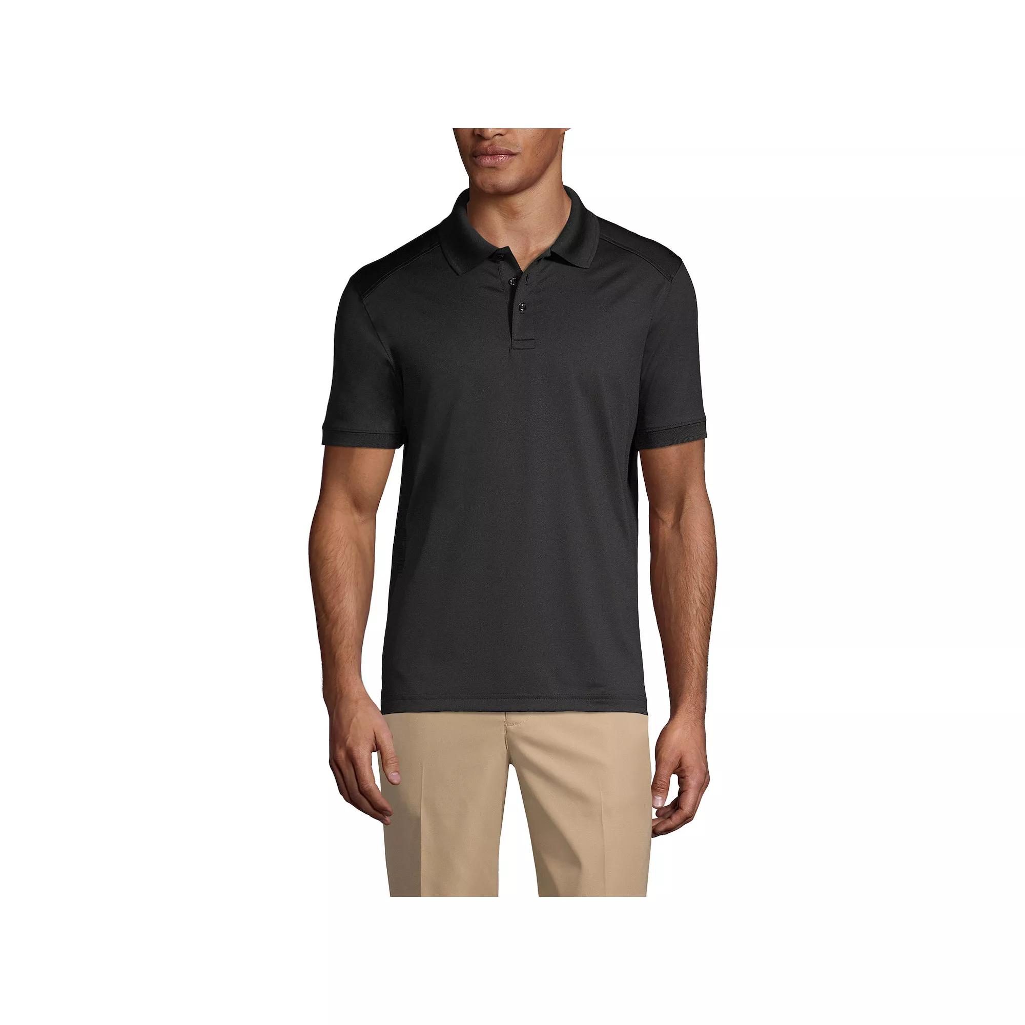 Men's Lands' End Short Sleeve Rapid Dry UPF 50 Polo Shirt,  Product Image