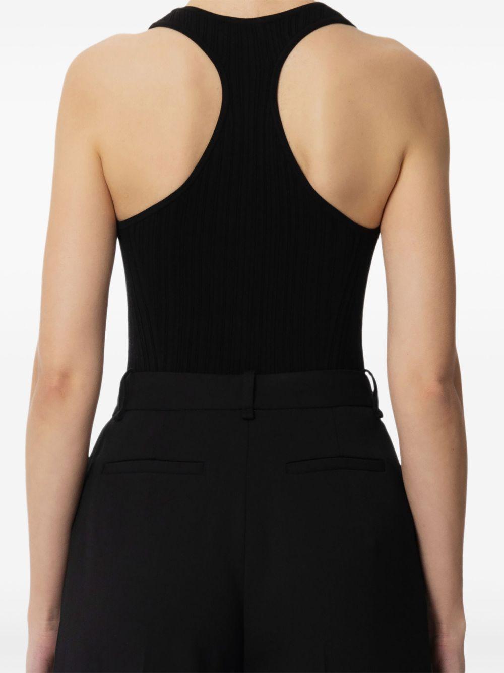 ribbed flower-embellished top Product Image