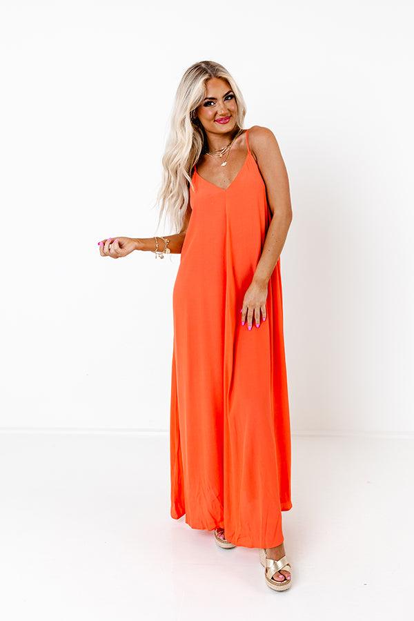 Easy On Me Maxi In Dark Tangerine Product Image