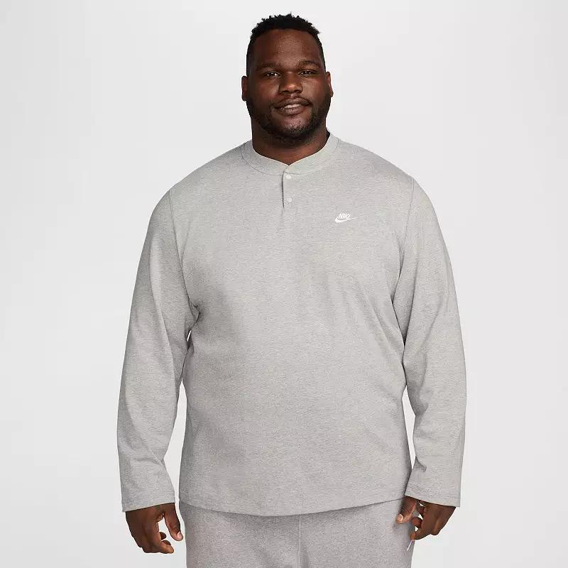 Men's Nike Club Fleece Long Sleeve Henley,  Product Image