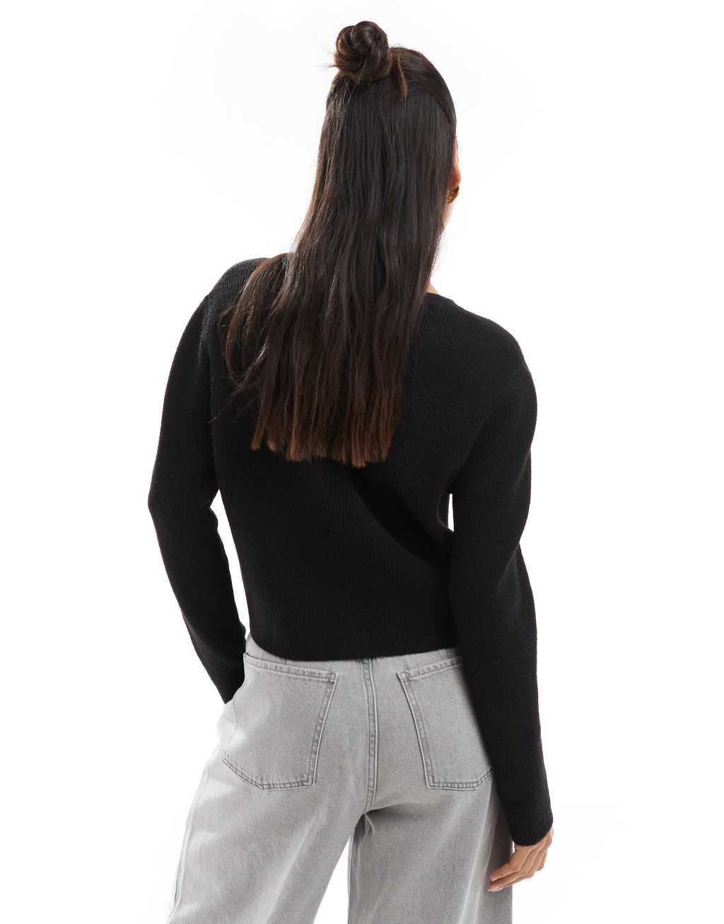 Stradivarius cardigan in black Product Image