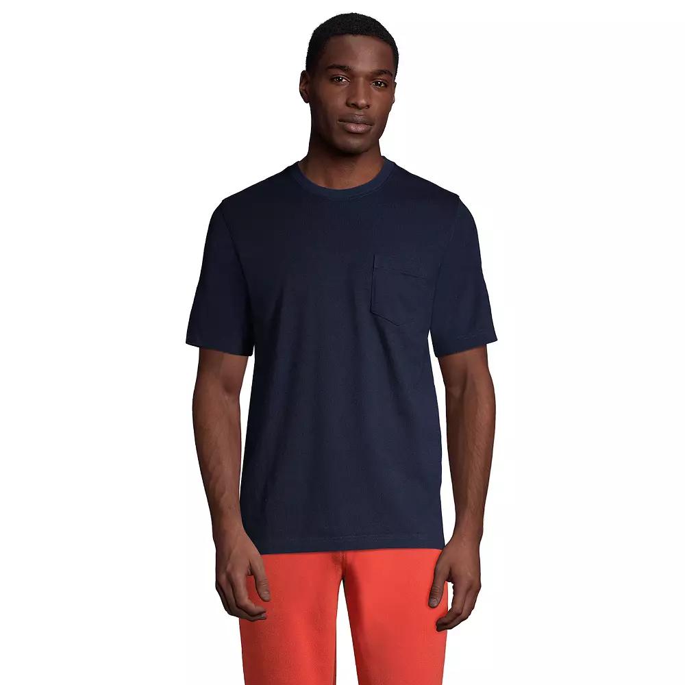 Big & Tall Lands' End Short Sleeve Super-T Pocket Tee, Men's,  Product Image
