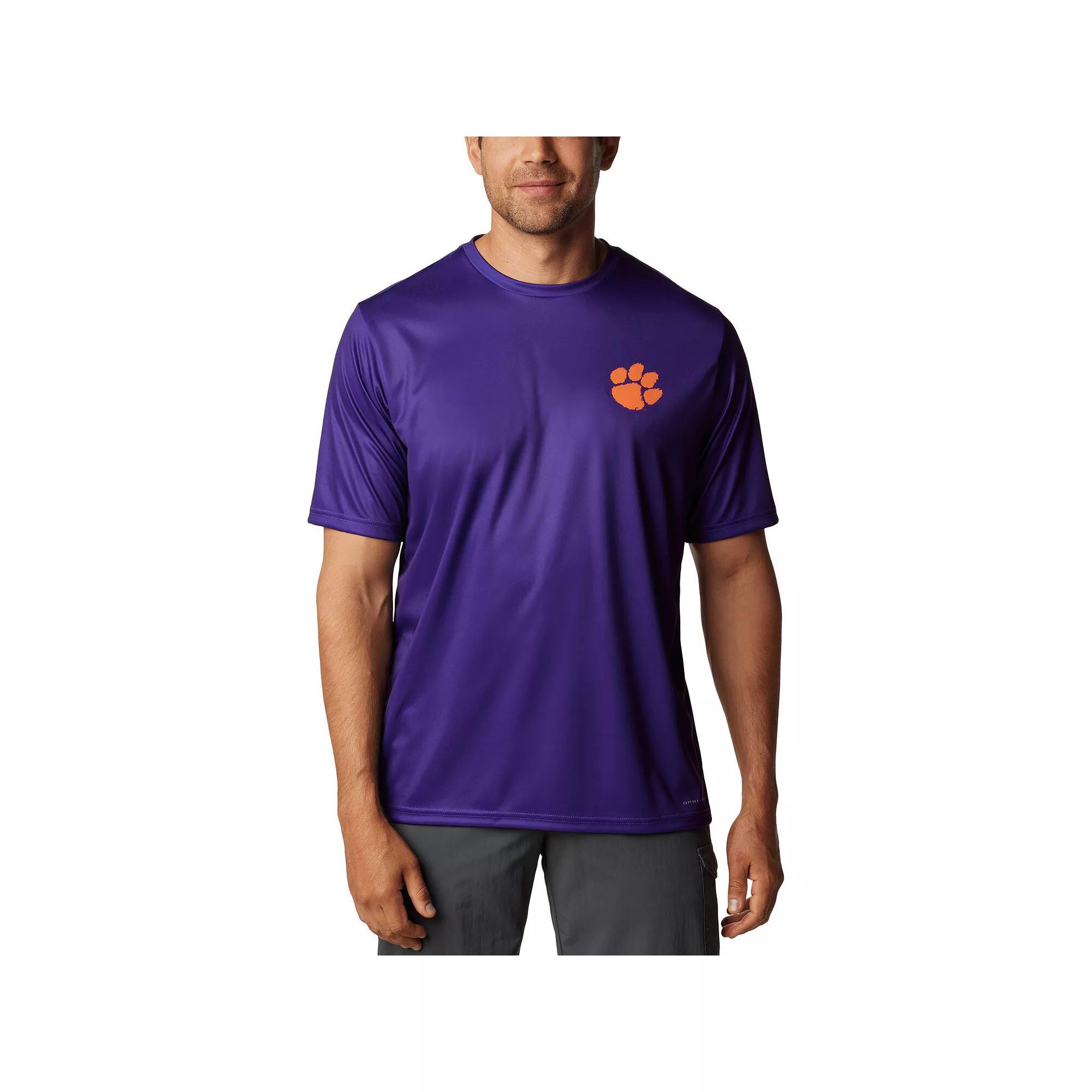Columbia Mens Collegiate PFG Terminal Tackle Short Sleeve Shirt - Clemson- Product Image