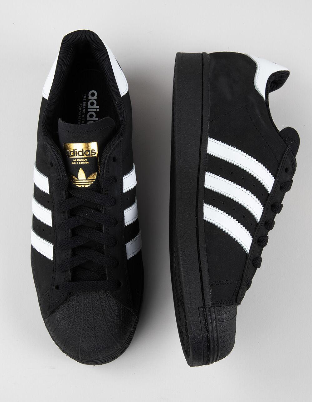 ADIDAS Superstar ADV Nubuck Shoes - CORE BLACK/FOOTWEAR WHITE/GOLD Product Image