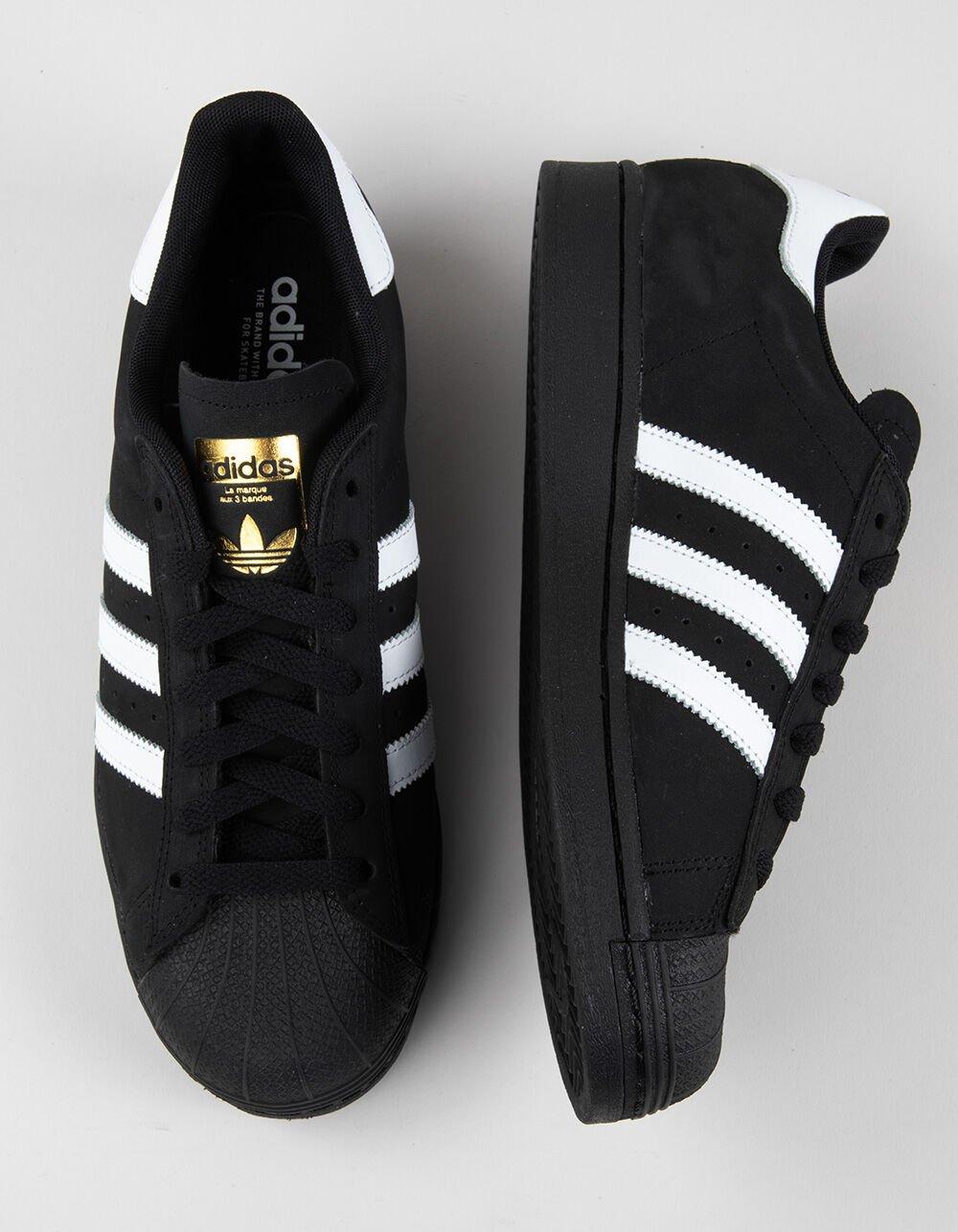 ADIDAS Superstar ADV Nubuck Shoes - CORE BLACK/FOOTWEAR WHITE/GOLD Product Image