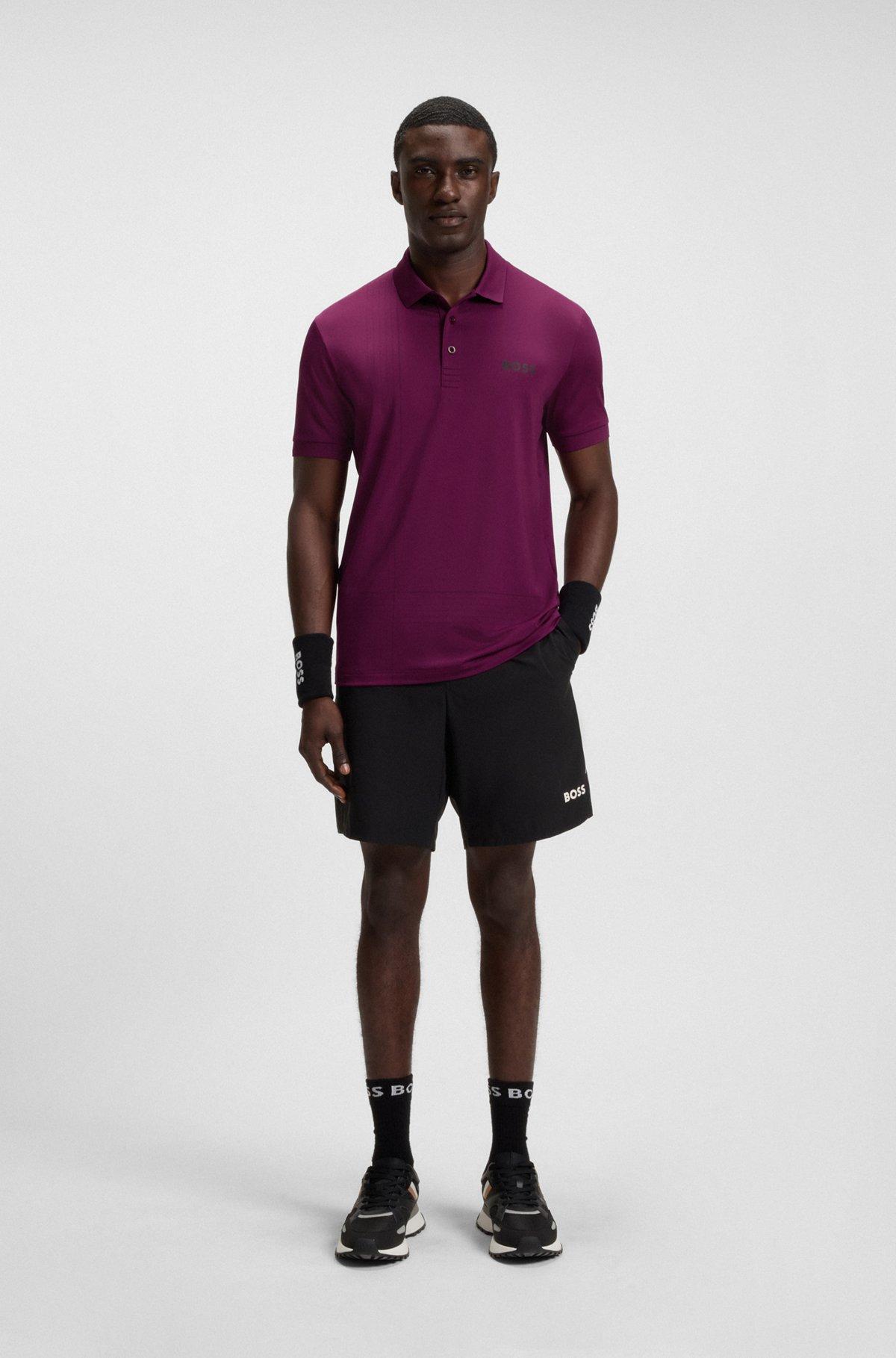 Active quick-dry polo shirt with check artwork Product Image