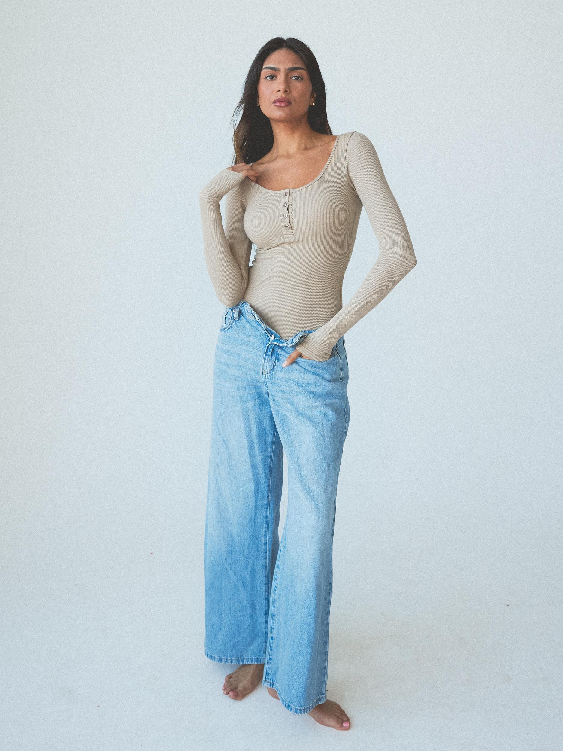 Long Sleeve Henley Bramisuit Product Image