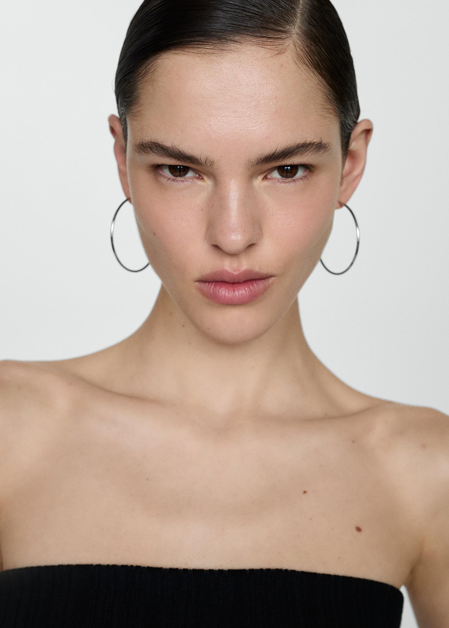 Strapless knitted top - Women | MANGO USA Product Image