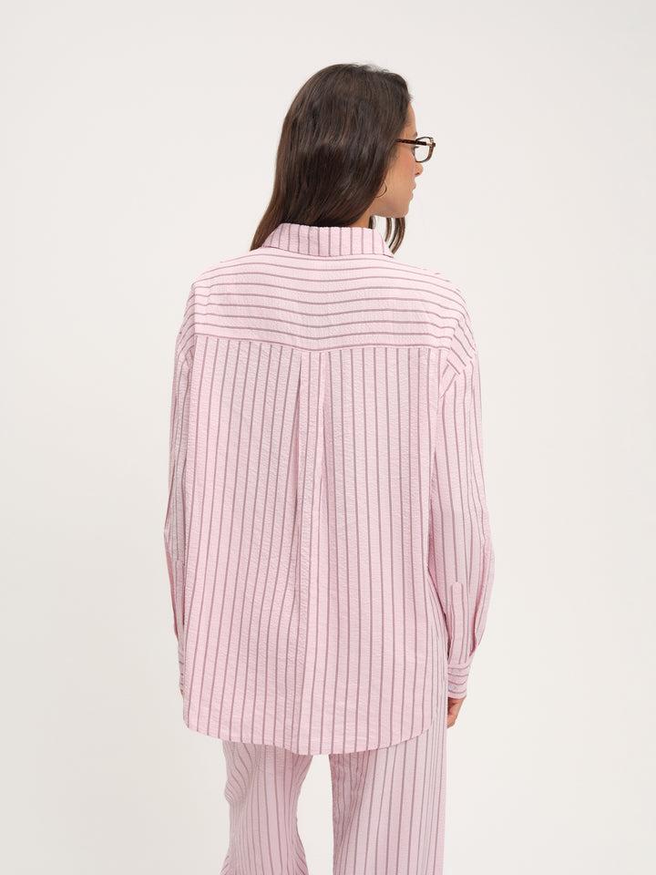 Mindy Button-Down Shirt — Pink Product Image