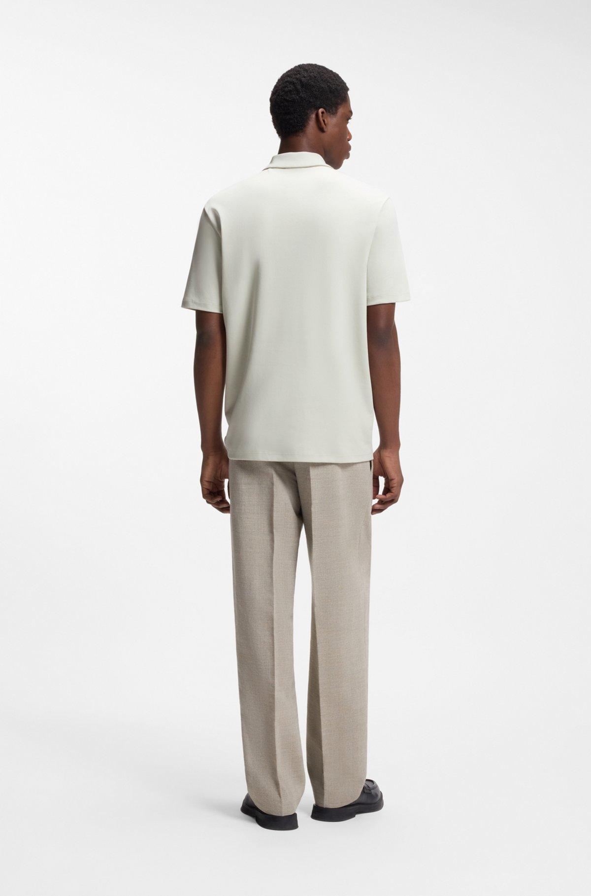 Luxury cotton polo shirt with contrast trim Product Image