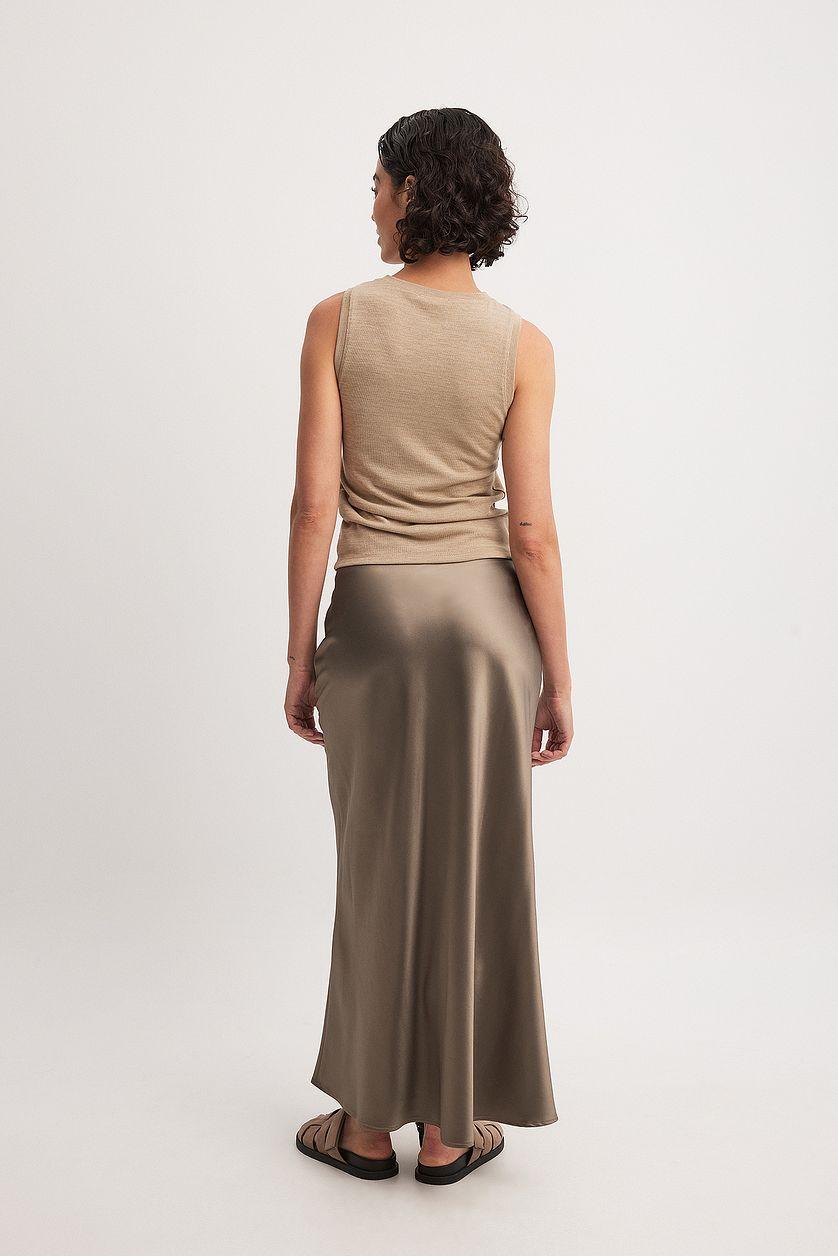 Satin Midi Skirt Product Image