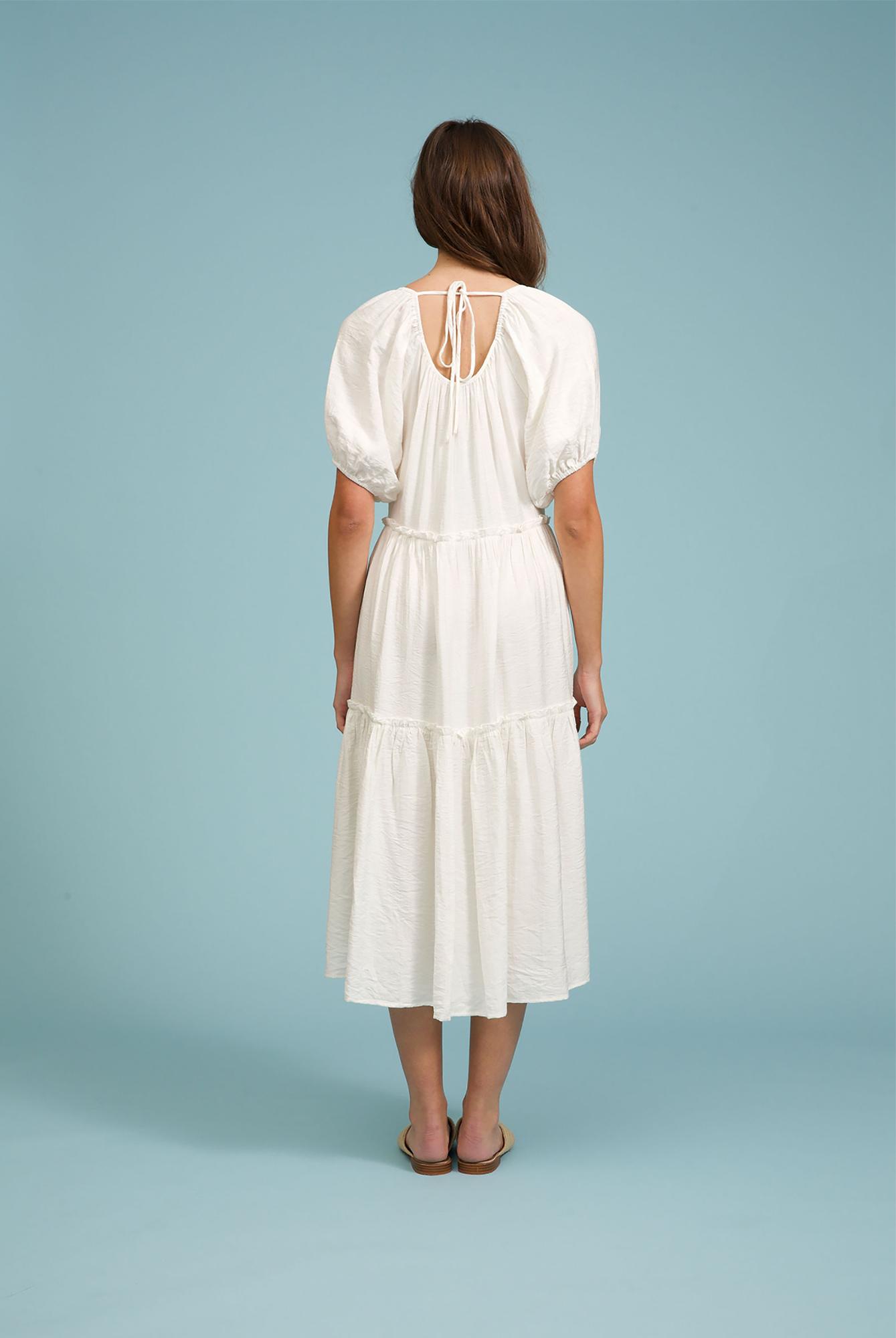 Lucy Paris Maddox Tiered Midi Dress Product Image