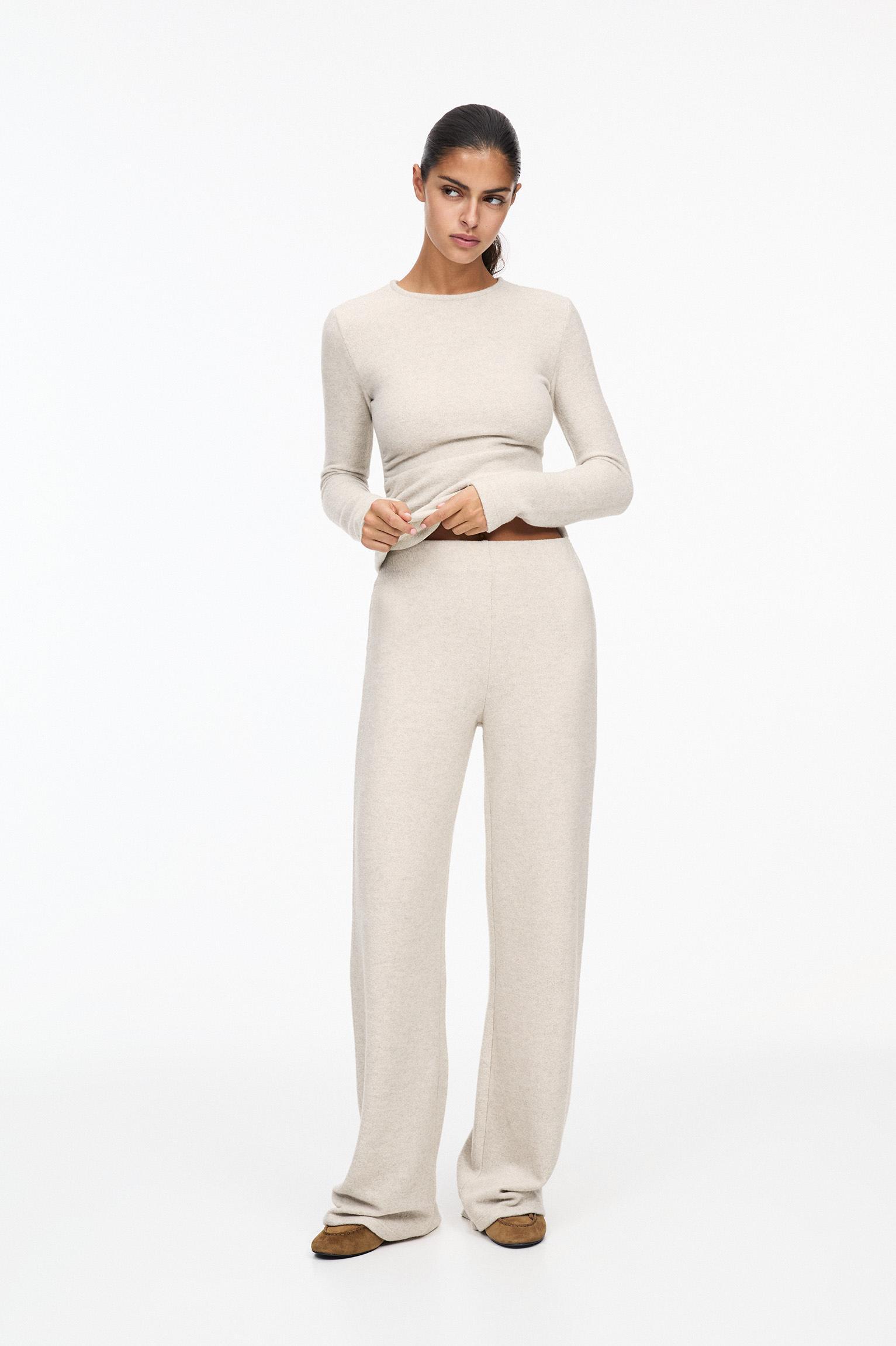 Wide-leg knit pants Product Image