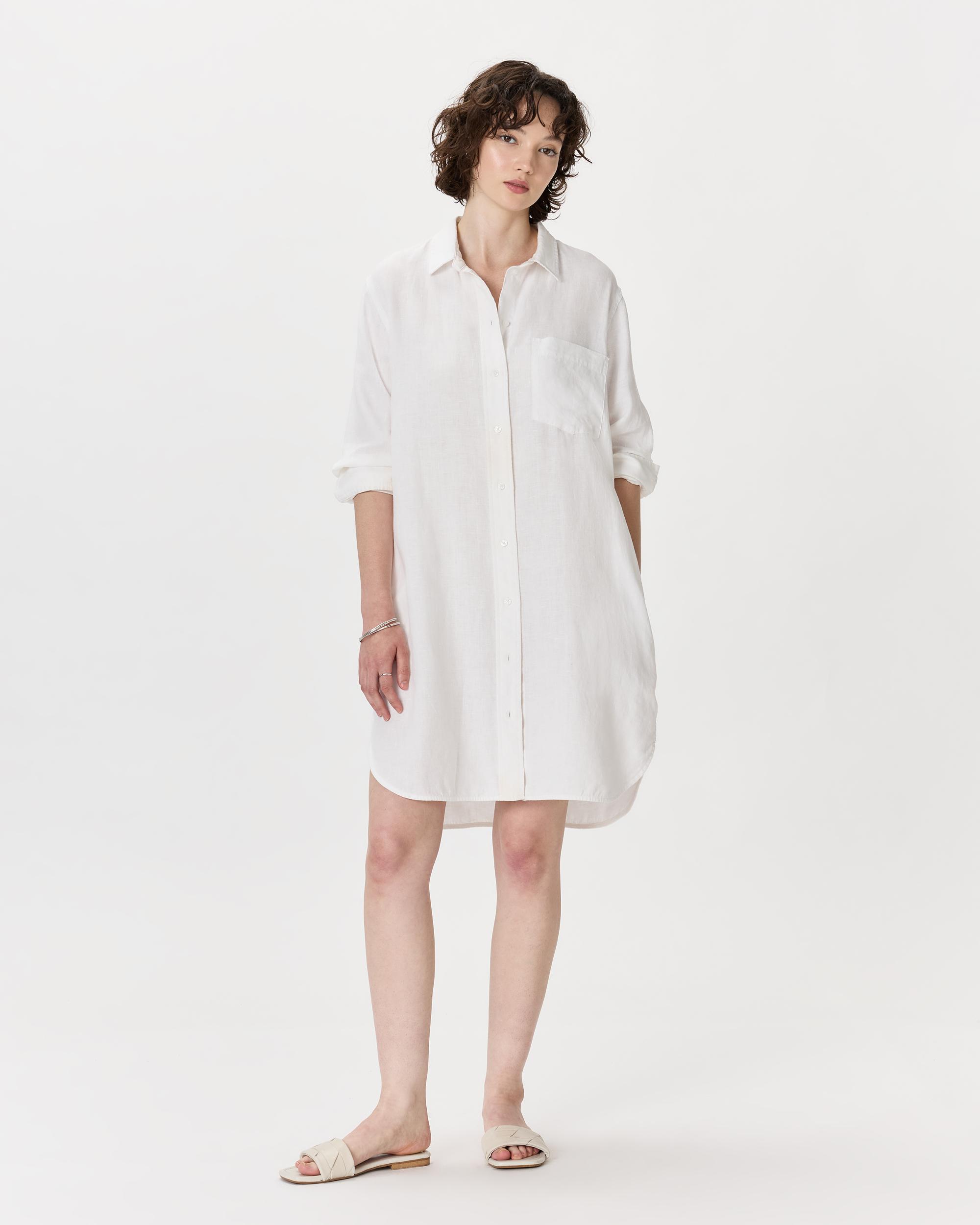 Quince | Women's 100% European Linen Shirt Dress Size XS, Organic Linen Product Image