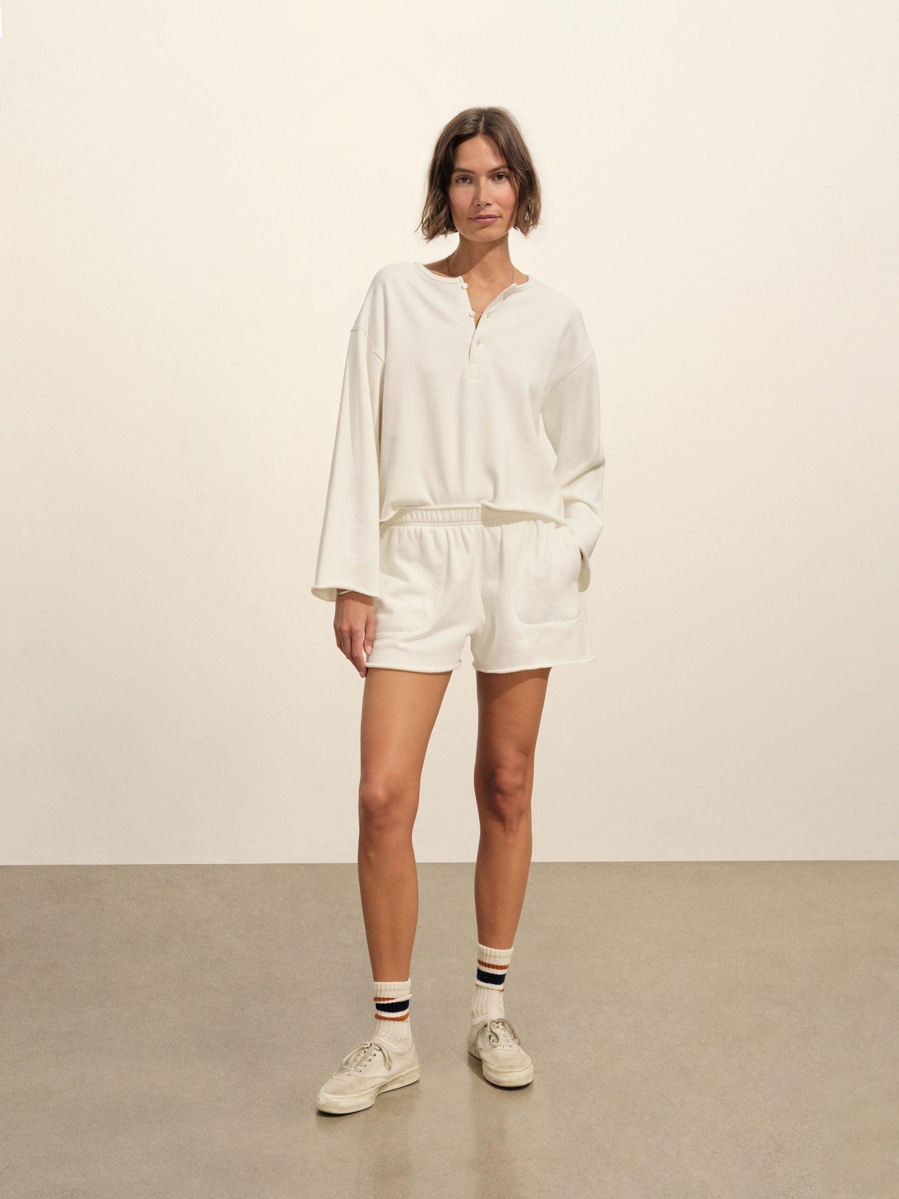 Natural Tropez Terry Cloth Popover Henley Product Image