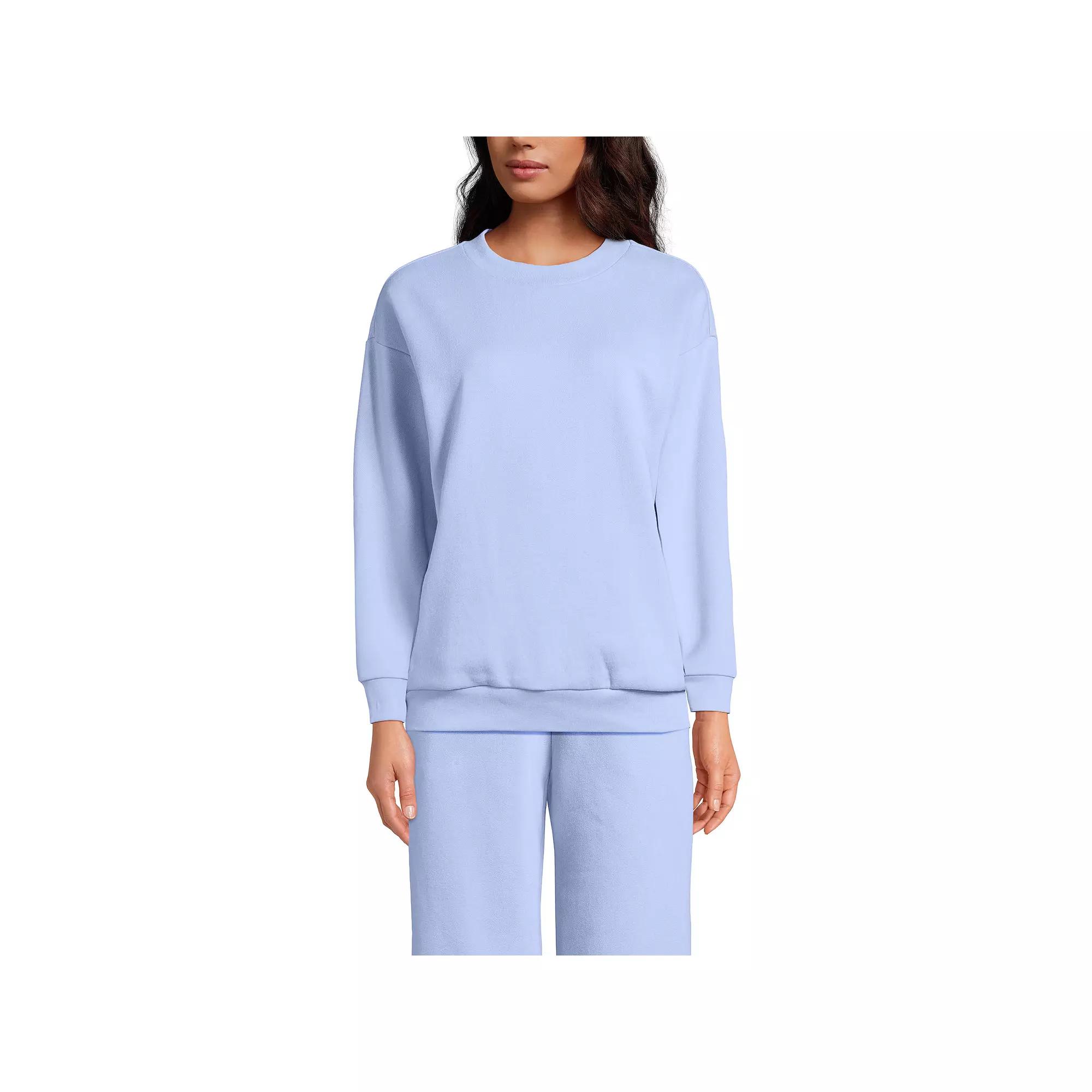 Women's Lands' End Modern Fit Crewneck Sweatshirt,  Product Image