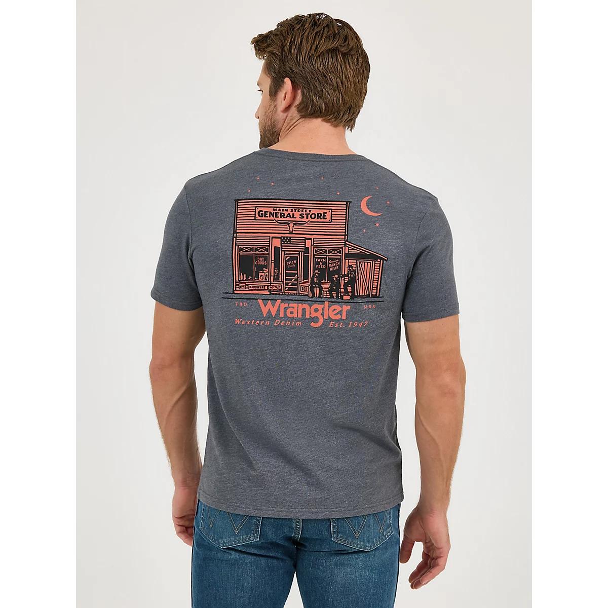 Men's Wrangler Back Graphic T-Shirt in Hound Product Image