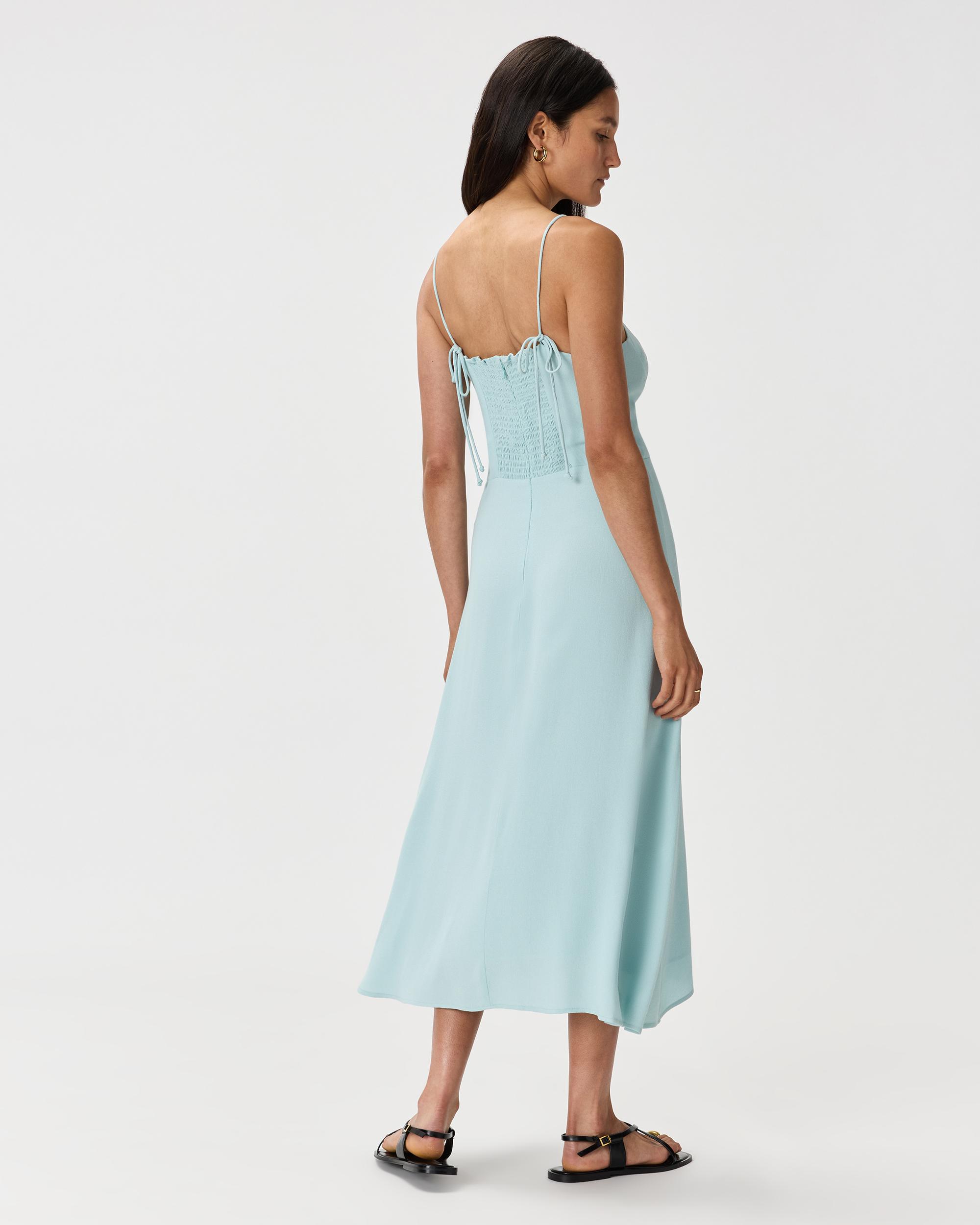 Quince | Women's Lightweight Crepe Sweetheart Midi Dress Viscose Product Image