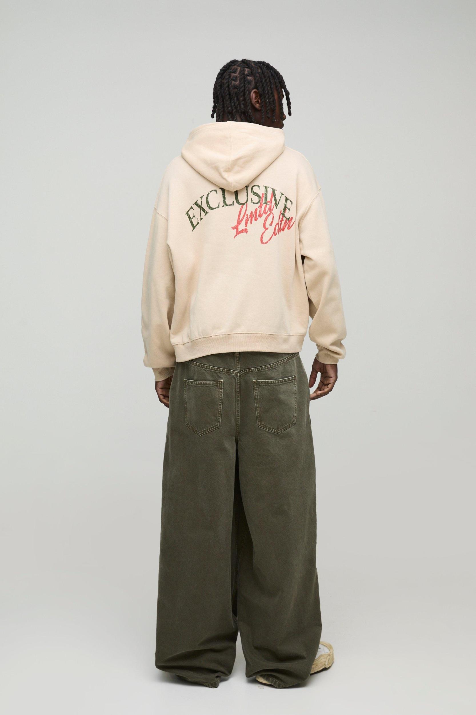 Oversized Homme varsity Crest Printed Hoodie | boohooMAN USA Product Image