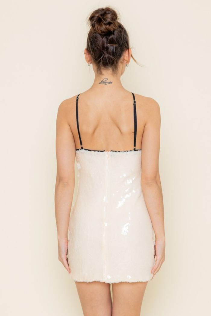 Floral Detail Sequin Dress Product Image