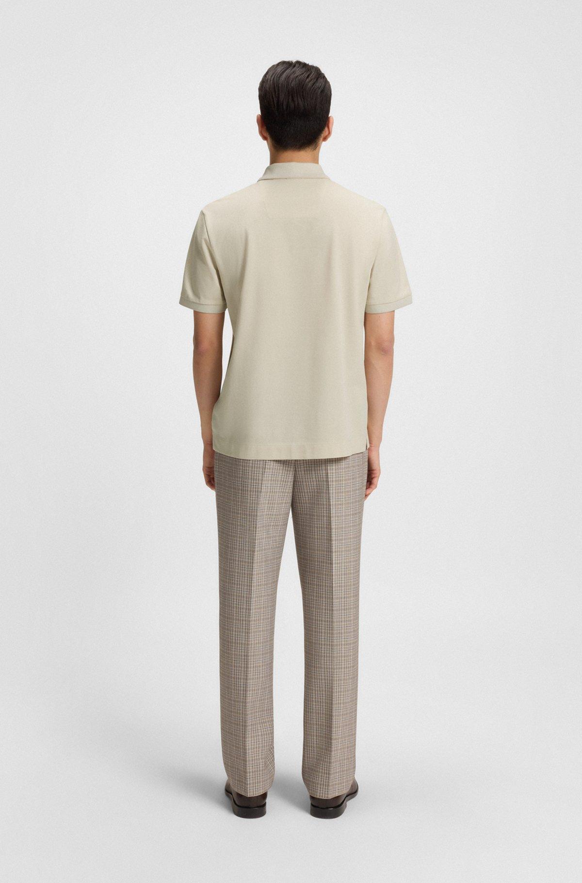 BOSS - Cotton-piqué polo shirt with Double B monogram - White Product Image