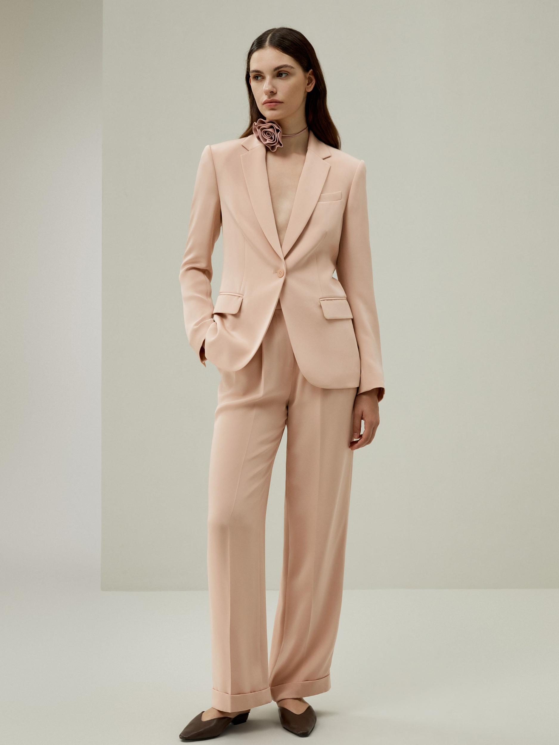 Rosette Silk Collar Necklace Product Image