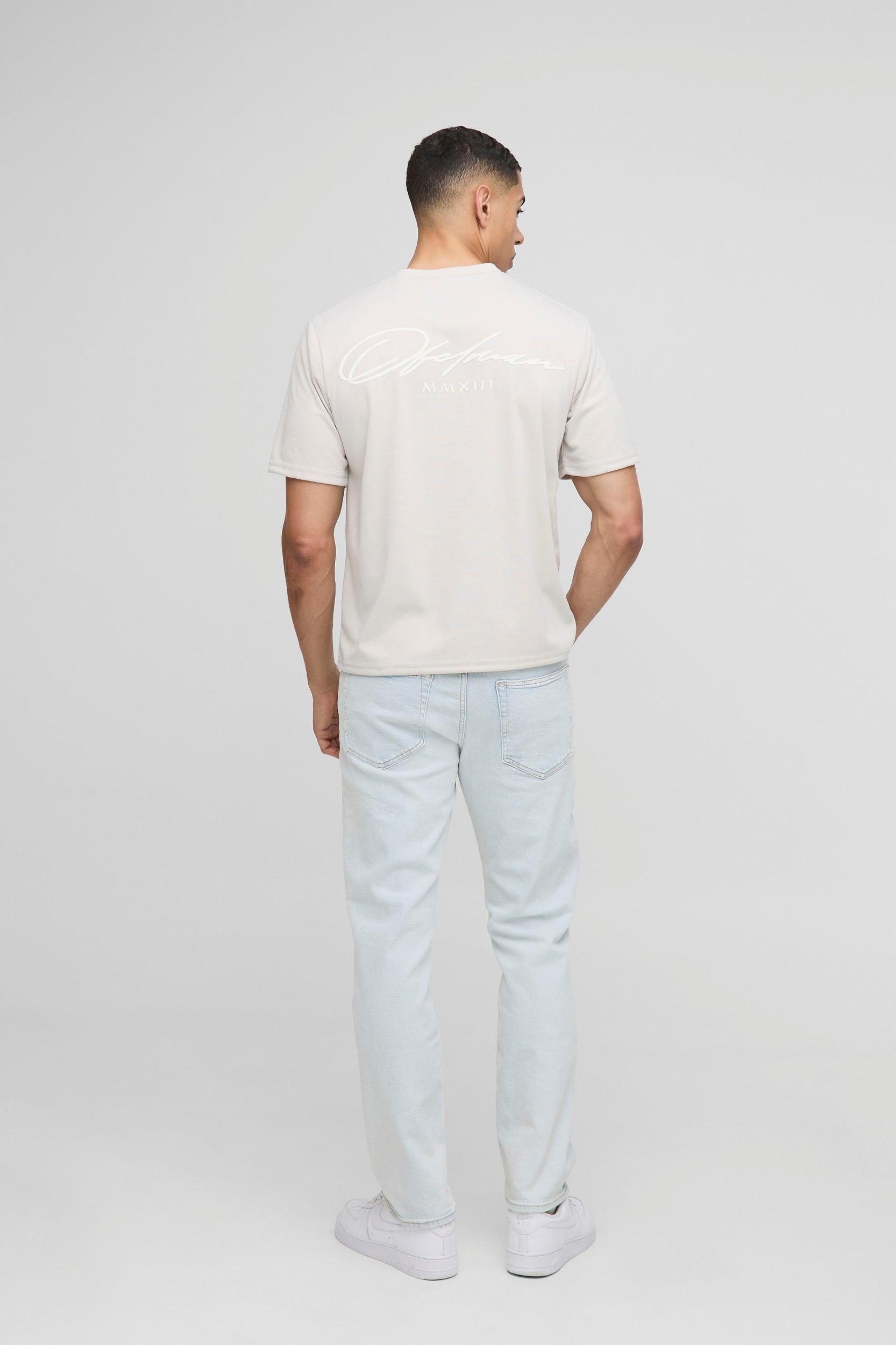 Heavy Weight Interlock Boxy T-Shirt | boohooMAN USA Product Image