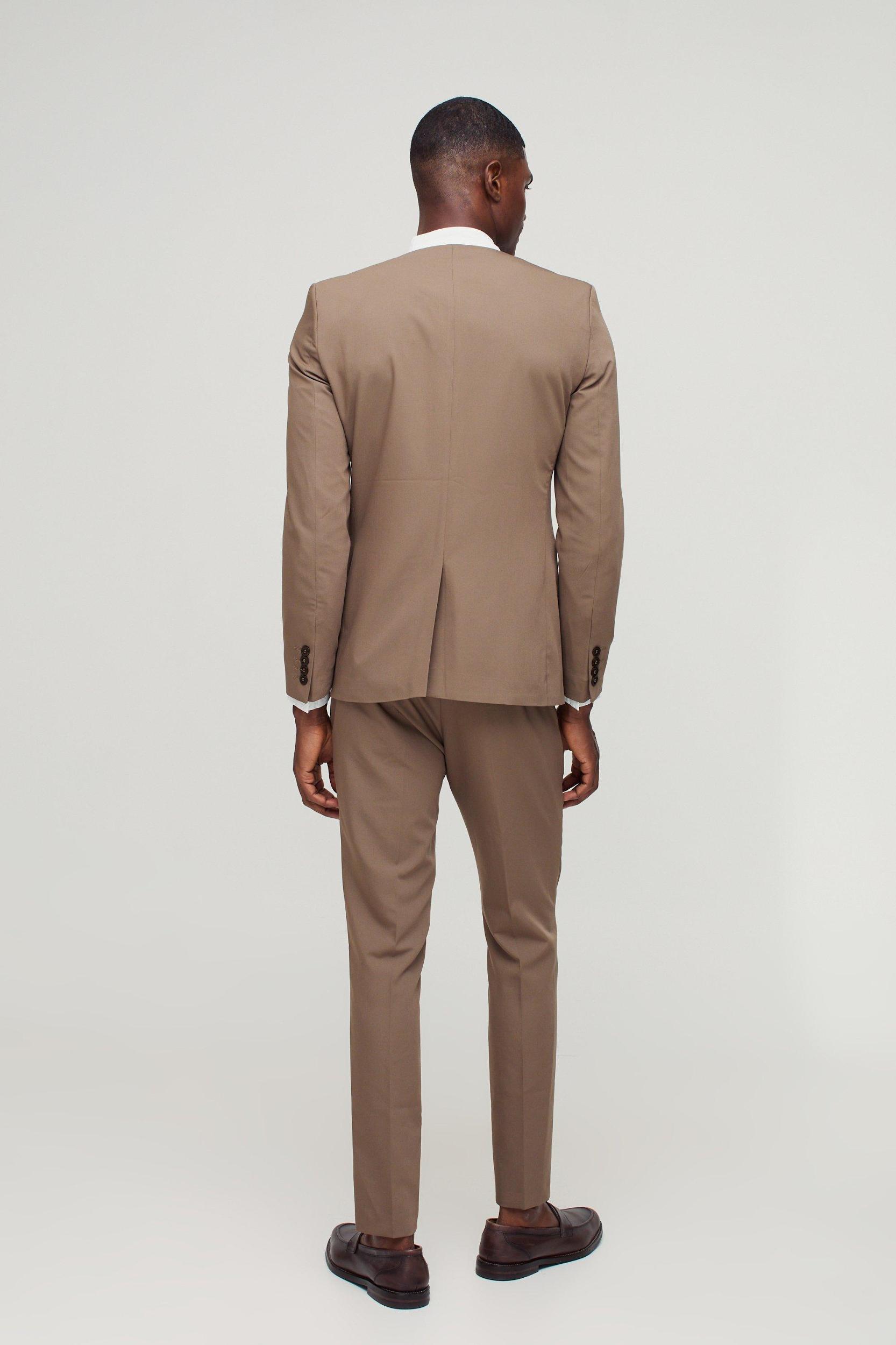 Skinny Fit Cropped Dress Pants | boohooMAN USA Product Image